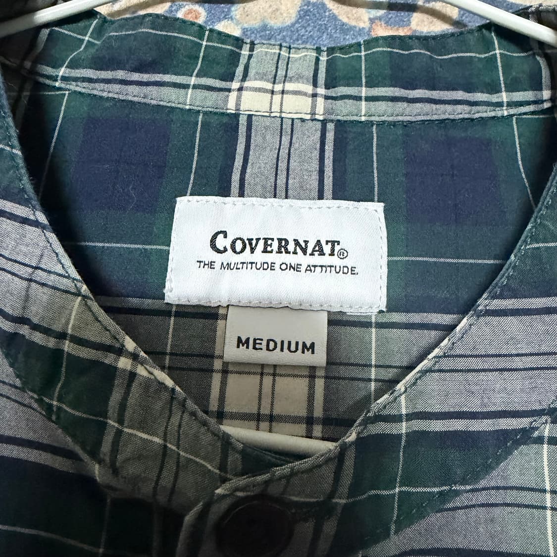 커버낫 체크헨리넥 반팔셔츠 상품이미지2