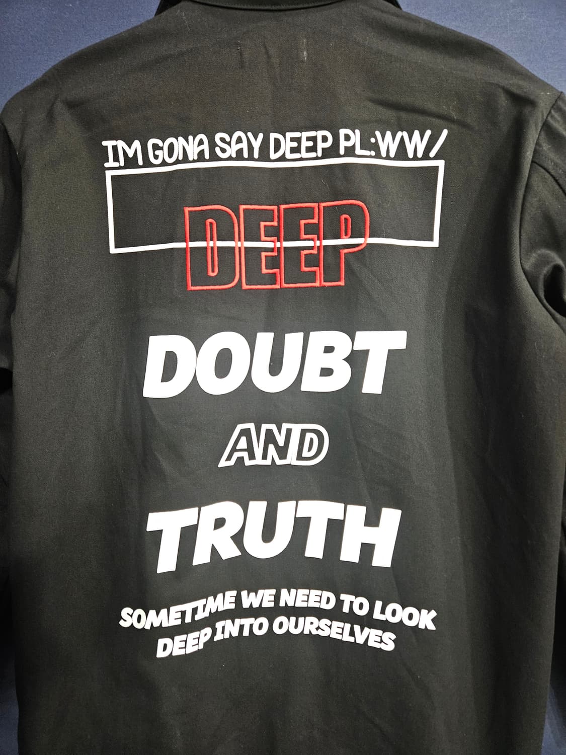 더블제이 프린팅 블랙 남성 세미오버핏 100 데님자켓  상품이미지9