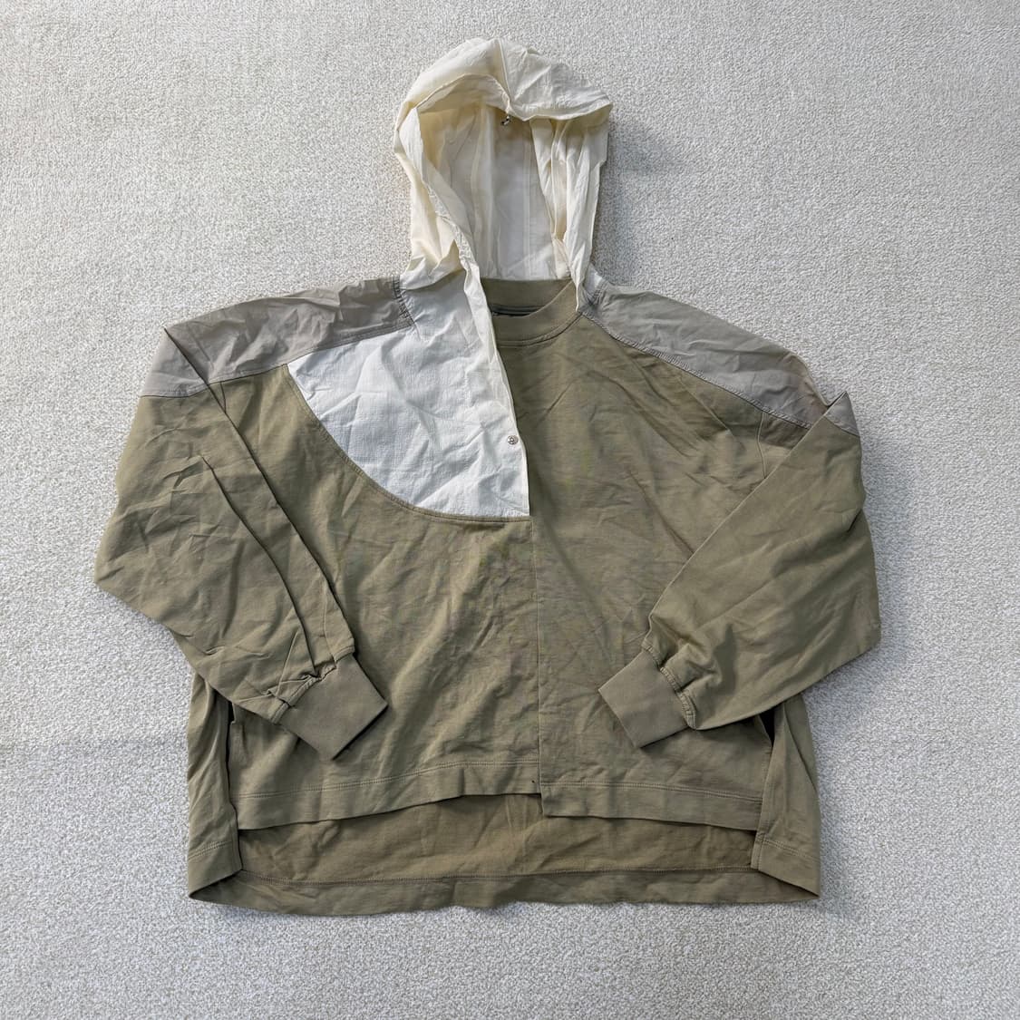 F 시스템 블록 스트링 후드 아노락0203T 상품이미지1