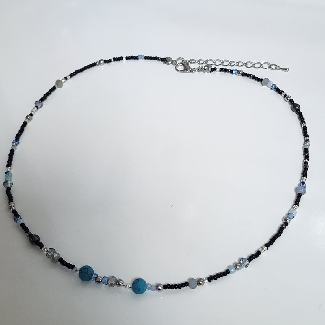 남자 하늘 포인트 목걸이 상품이미지2