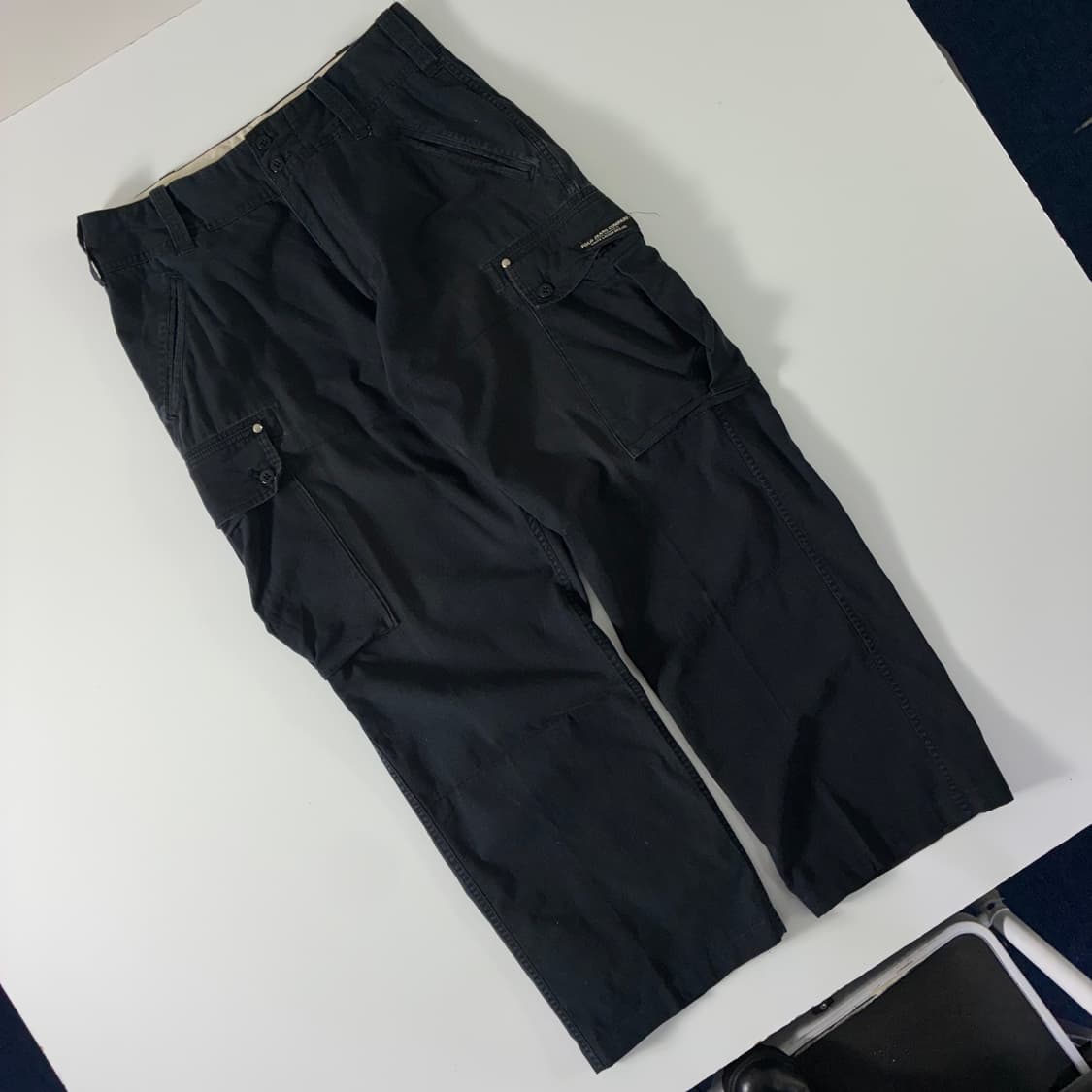 Polo jeans 폴로진스 코튼 블랙 와이드 카고 팬츠 상품이미지3