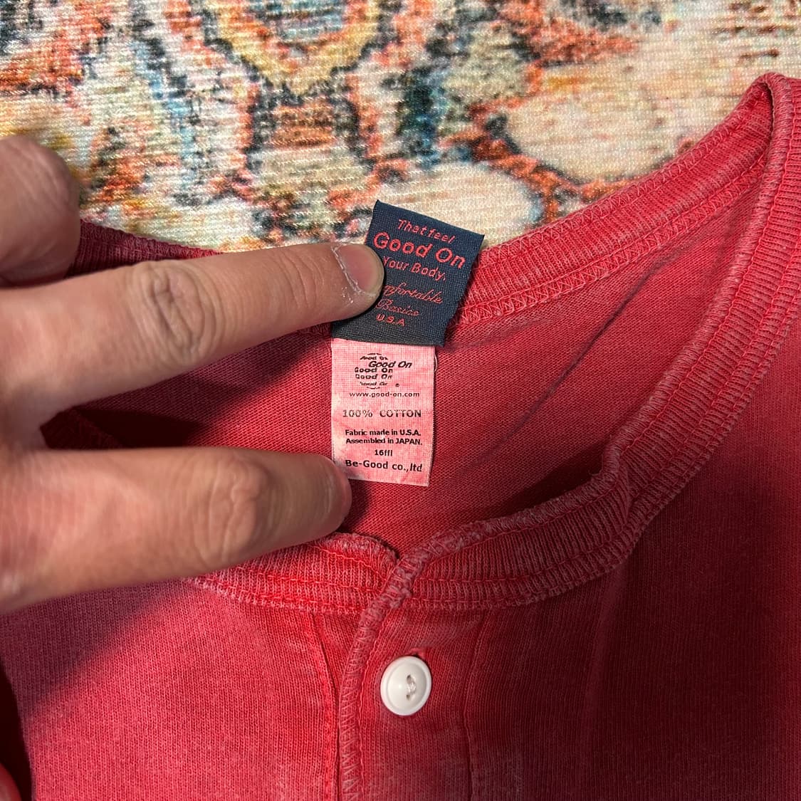 [L] 굿온 피그먼트 다이 헨리넥 롱슬리브 상품이미지3