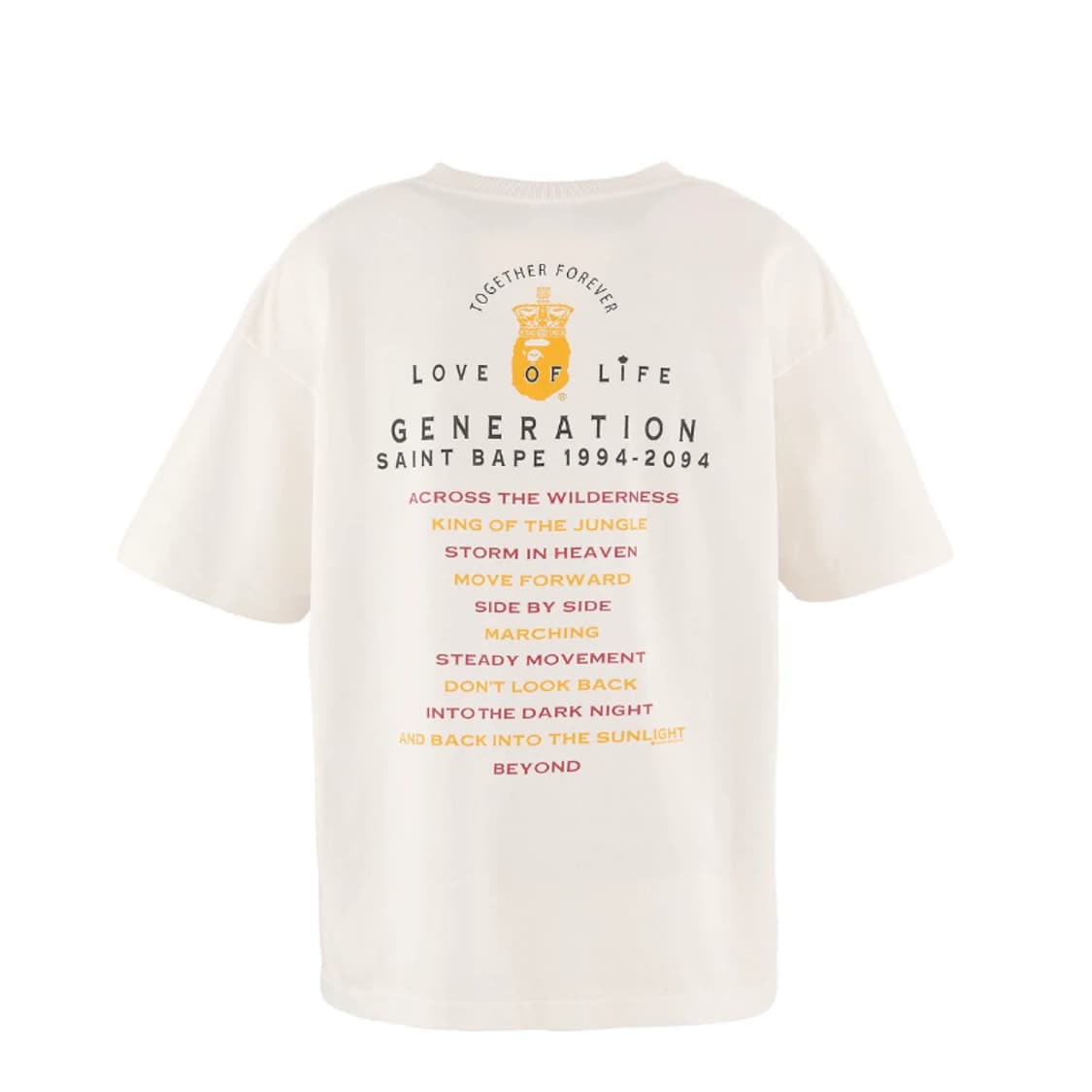 [새상품/XL] 세인트미카엘 x 베이프 반팔 제너레이션 티셔츠 화이트 상품이미지2