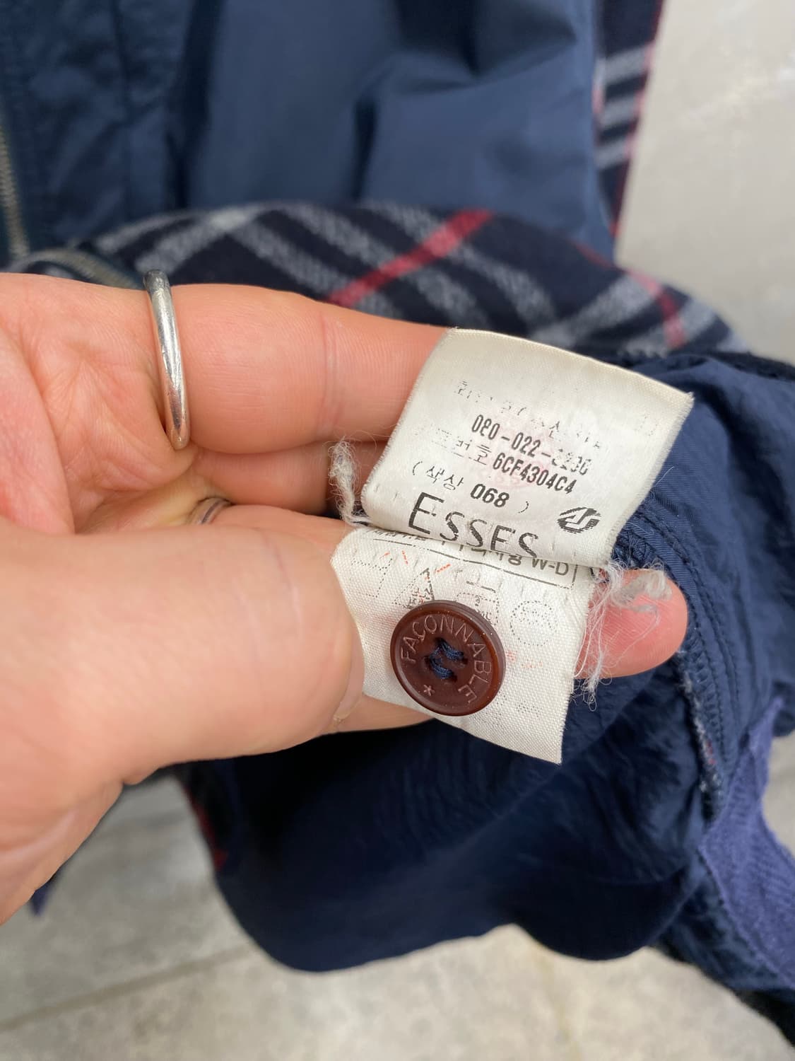 [105] 90s Faconnable 파소나블 아카이브 체크 집업 자켓 상품이미지8