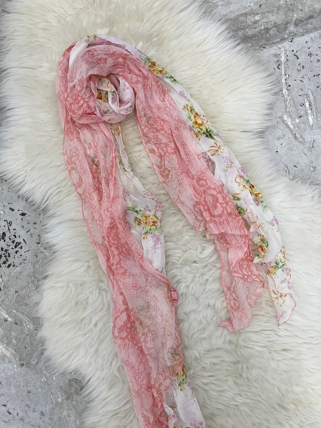 플로럴 핑크 페어리 머플러  상품이미지5