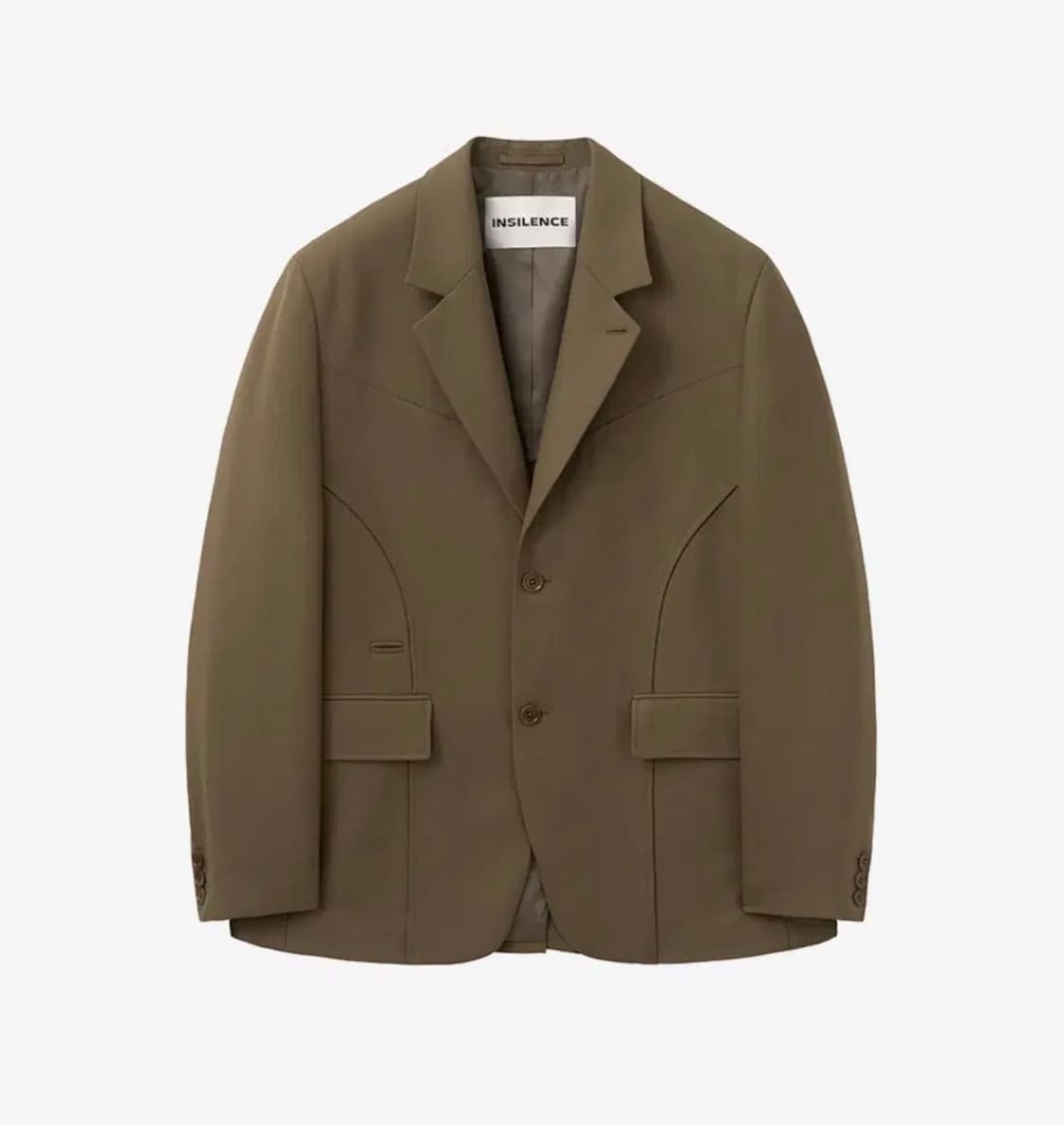 (L) 인사일런스 커브드 라인 울 블레이저 MOCHA 상품이미지1