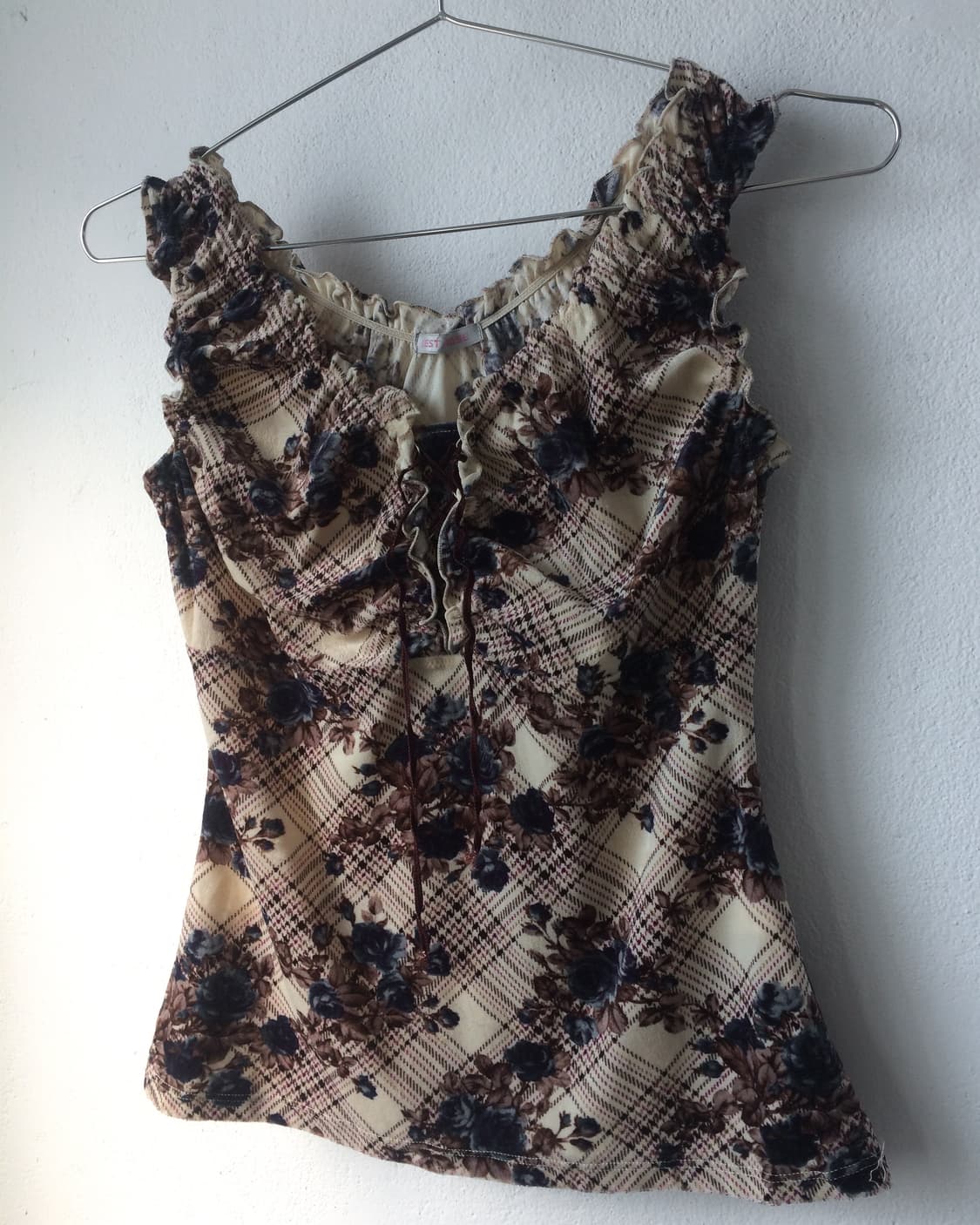 Lest rose lace up point flower pattern v 상품이미지4