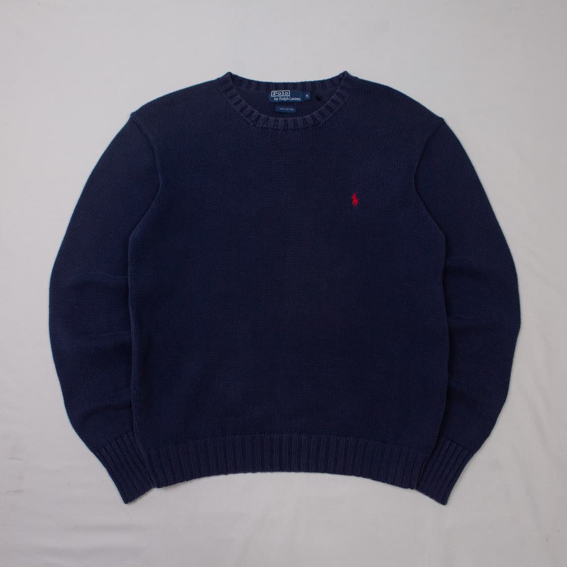 폴로 랄프로렌 코튼 니트 스웨터 네이비 상품이미지1