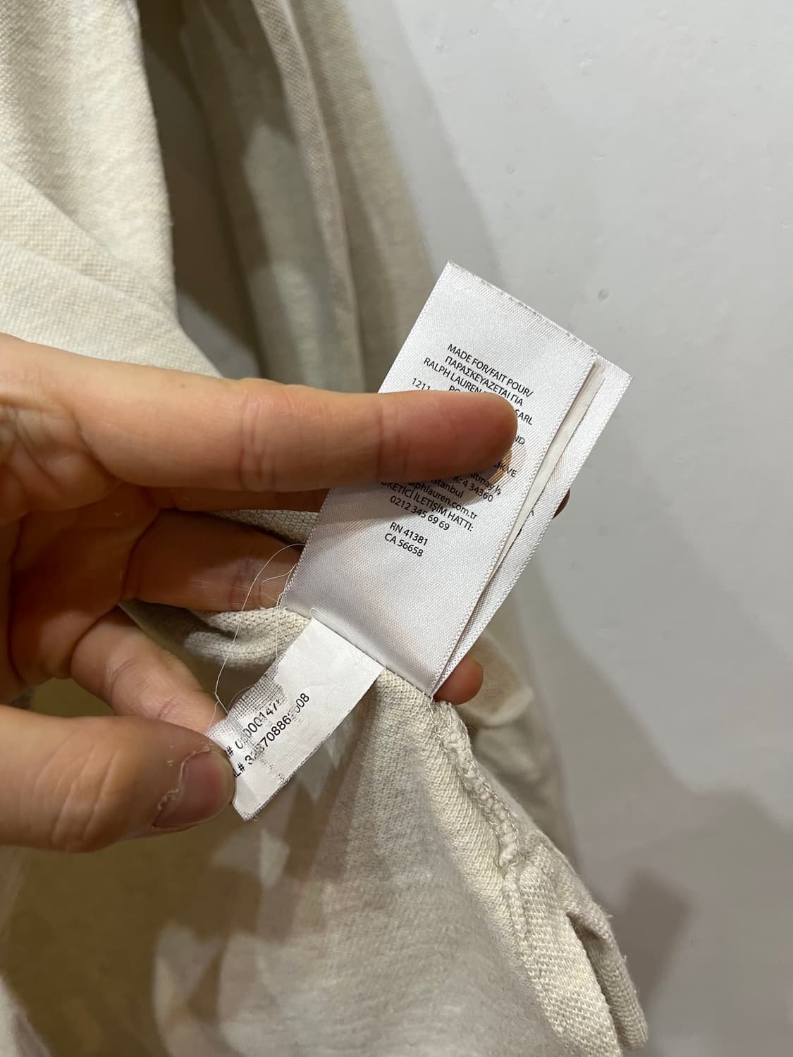 폴로 빅포니 롱슬리브 PK티셔츠 오트밀 상품이미지5