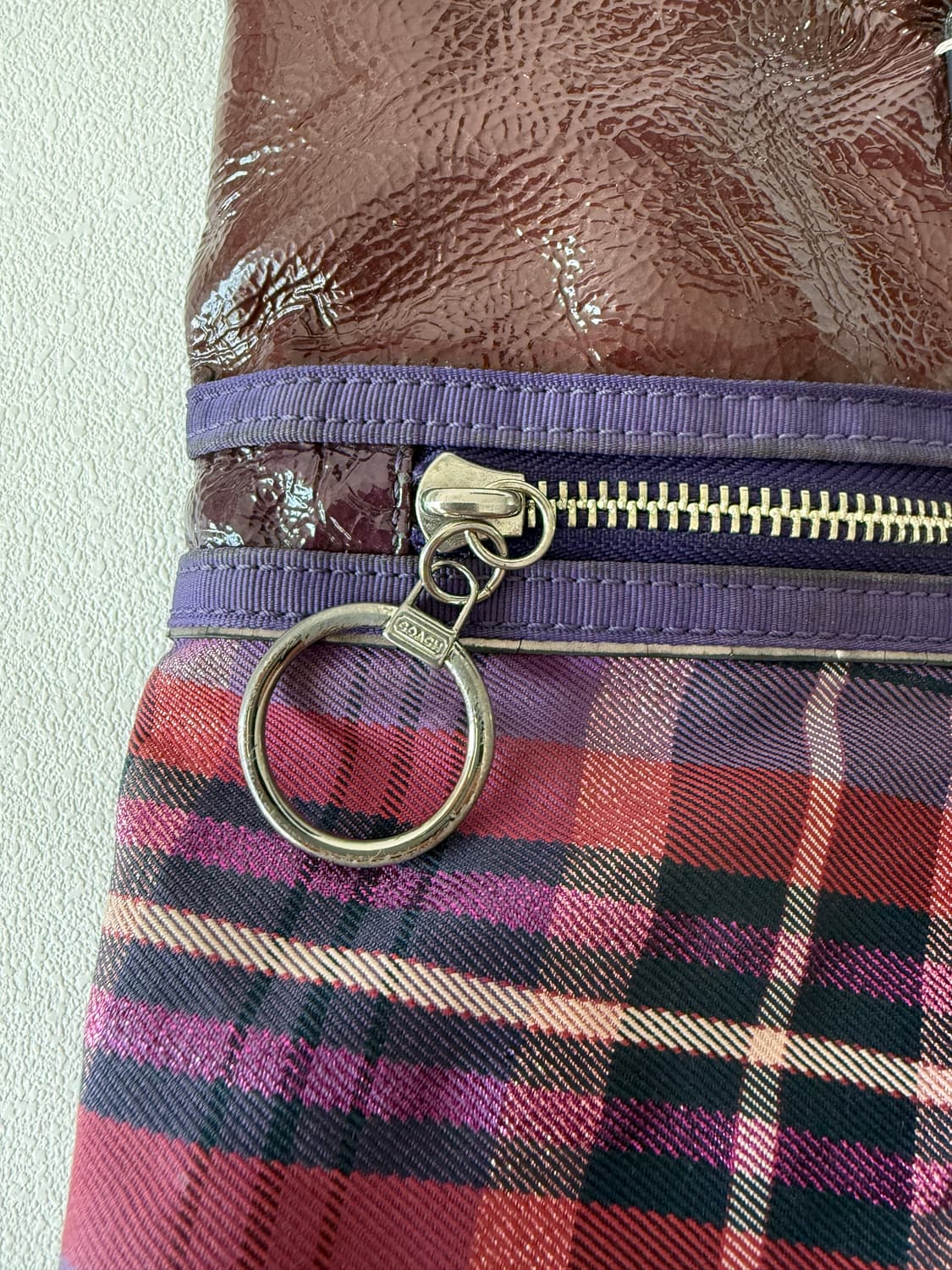 코치(Coach) 체크 토트백(내부 로고 갈라짐) 상품이미지3