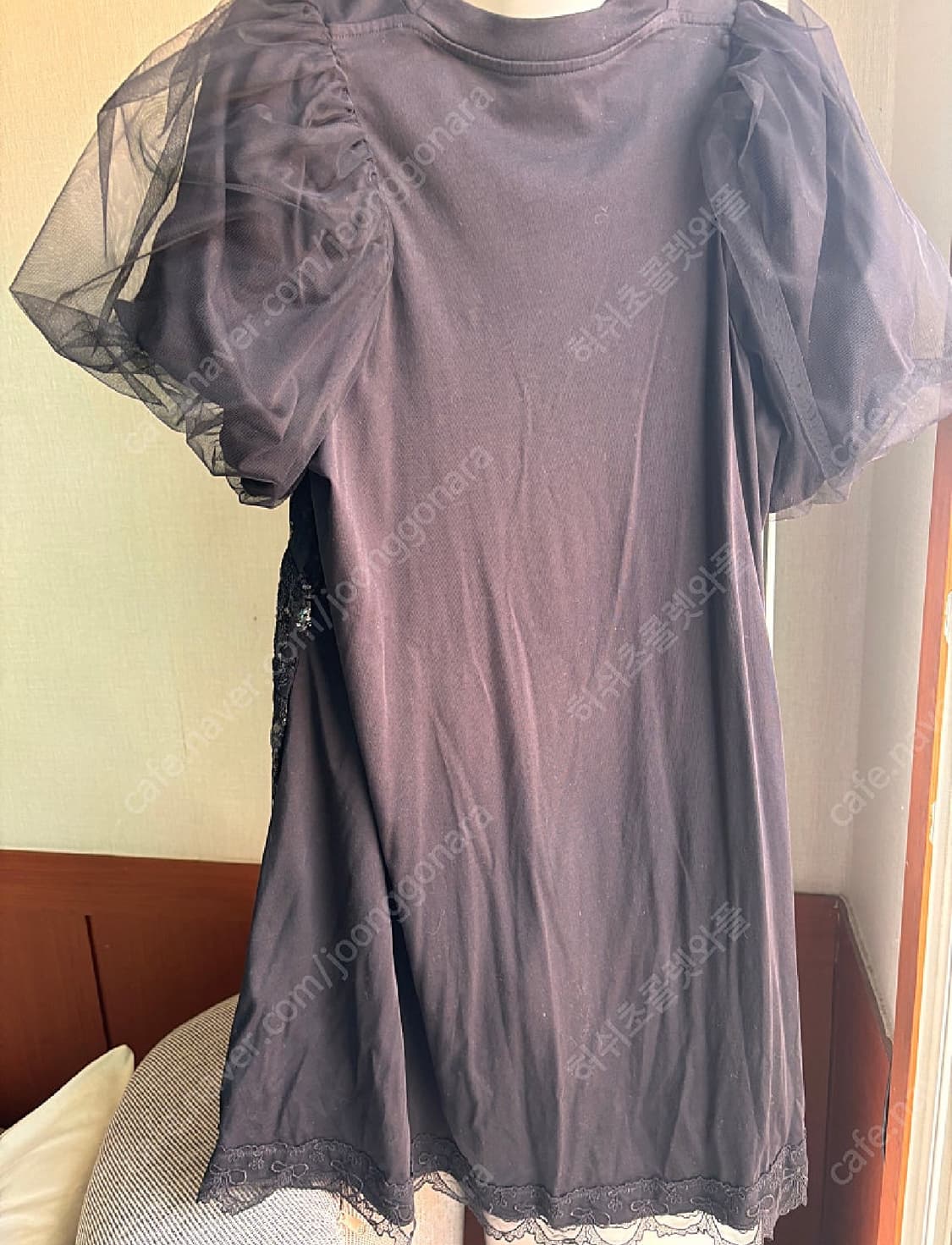 시몬로샤 튤 오버레이 패치워크 드레스 S 상품이미지4