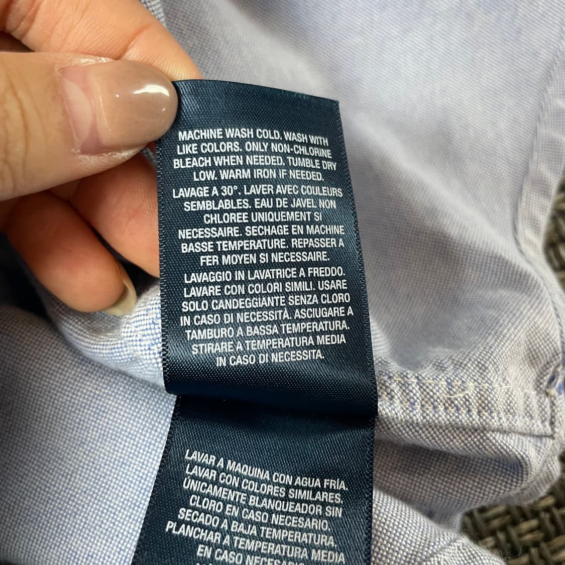 폴로랄프로렌 베이비 스카이블루 원포켓 긴팔 셔츠 24M 상품이미지9