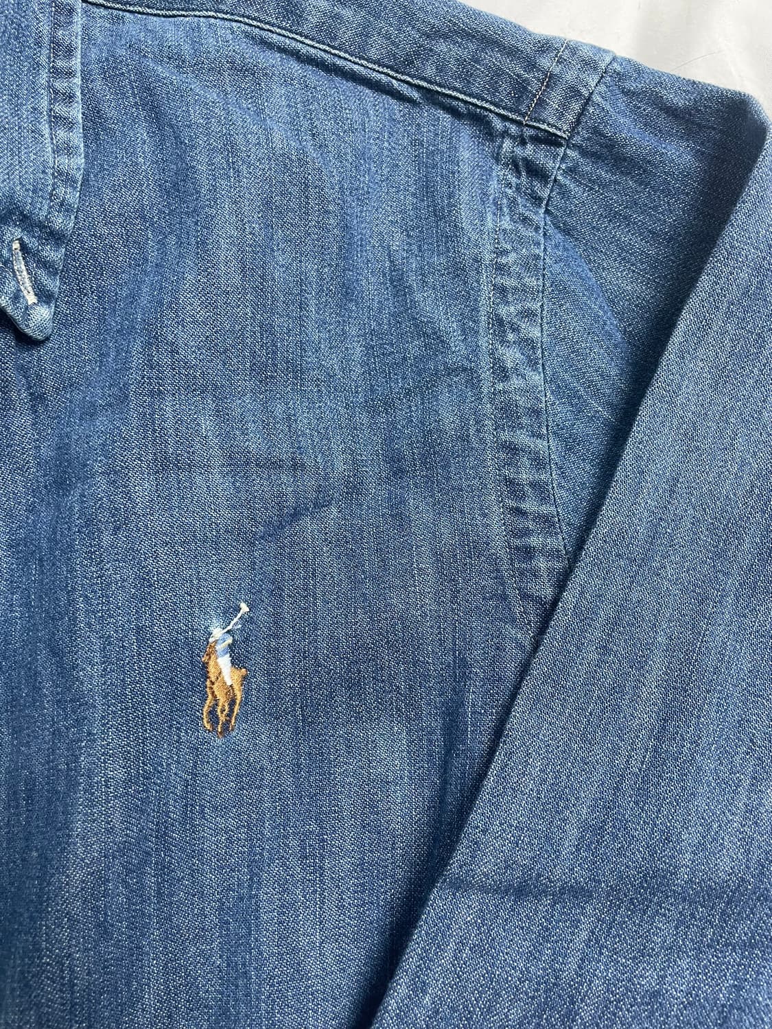 폴로 데님 셔츠 커스텀핏 상품이미지2