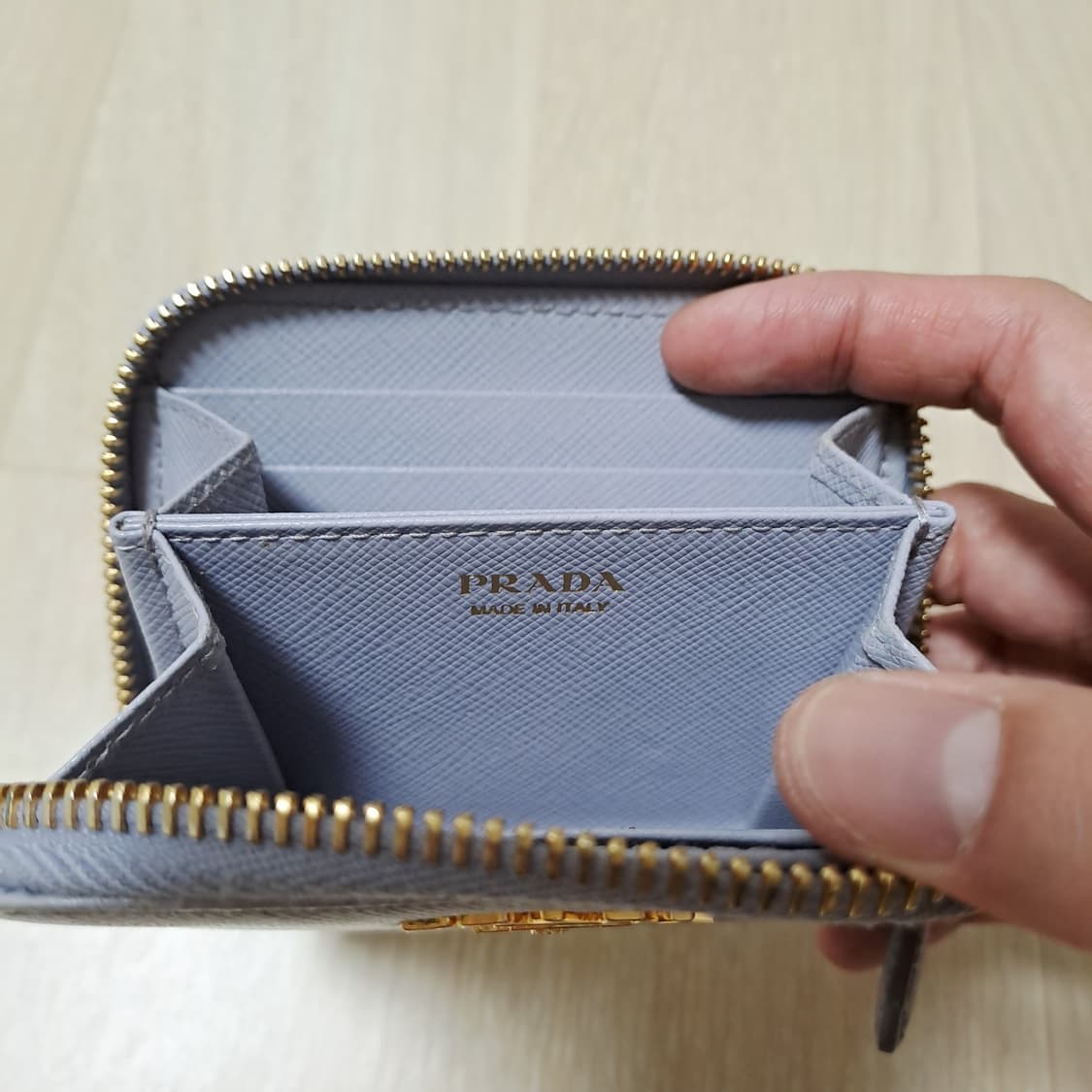 [100%/정품] 프라다 사피아노 레더 코인 퍼스 라벤더, 프라다지갑 상품이미지7