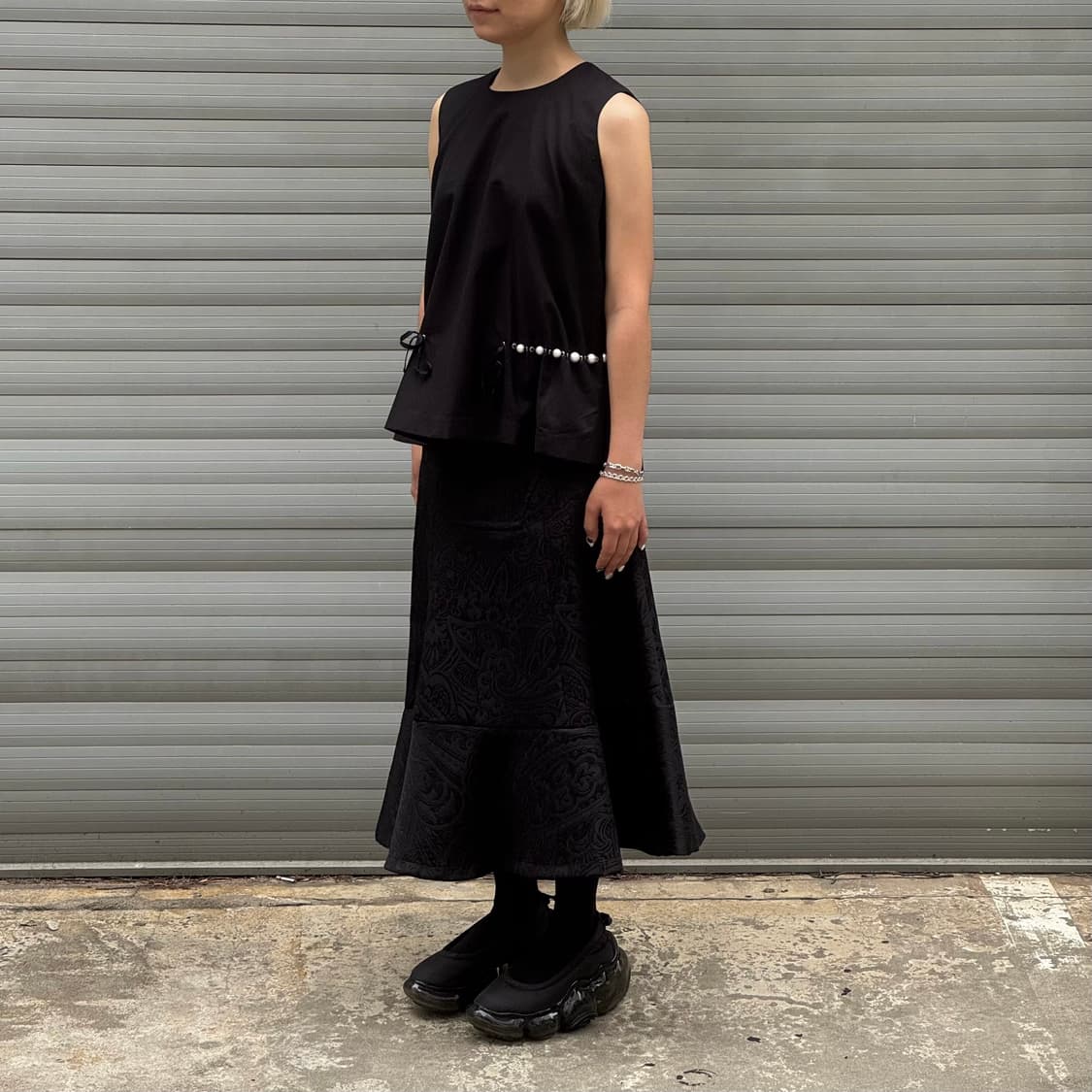 Pearl Beads Black Vest 상품이미지9