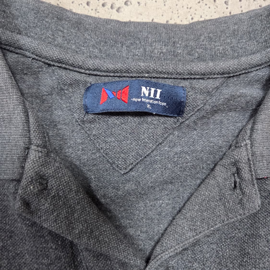 ✨ (만원 빈티지) NII 니 클래식 크레스트 로고 카라 반팔티 상품이미지4