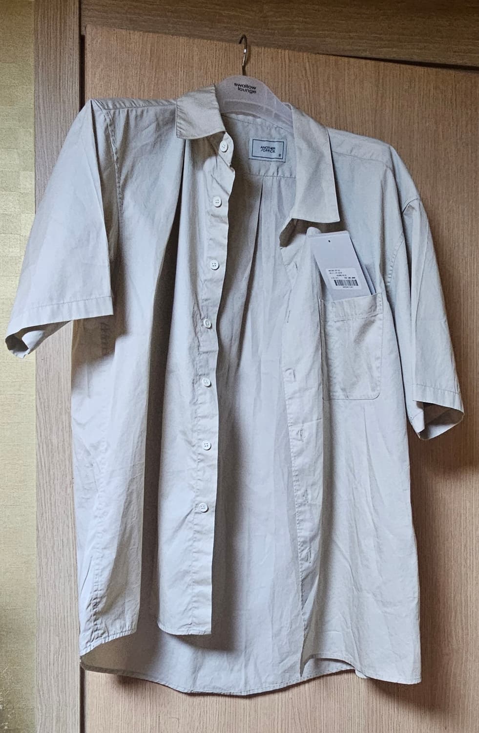 1)어나더오피스 데일리 그레이 반팔셔츠(미착용) 상품이미지2