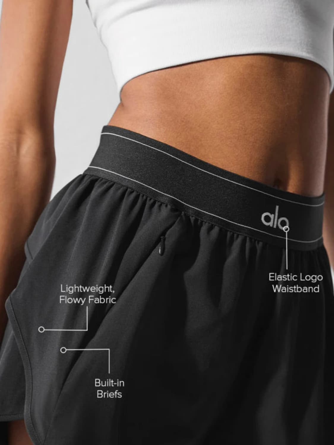 alo 알로요가 매치포인트 쇼츠 블랙 M사이즈 상품이미지4