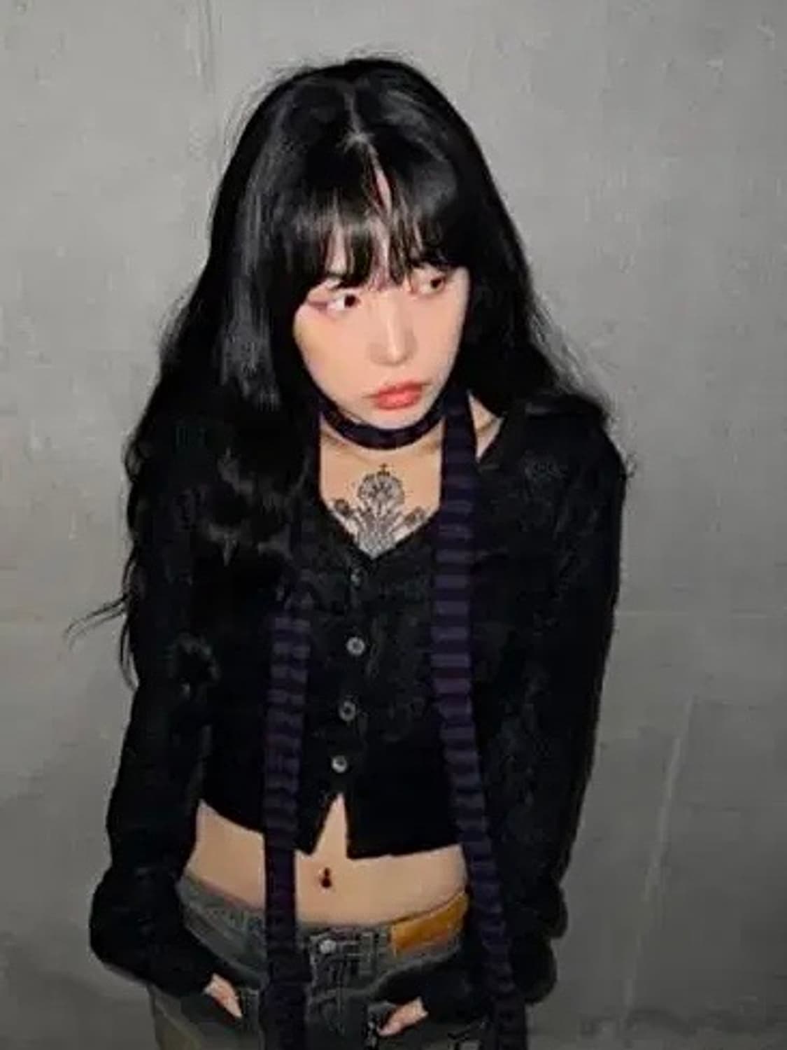 [ONE SIZE] 더 미스테리어스 호텔 크롭 퍼 가디건 블랙 상품이미지1