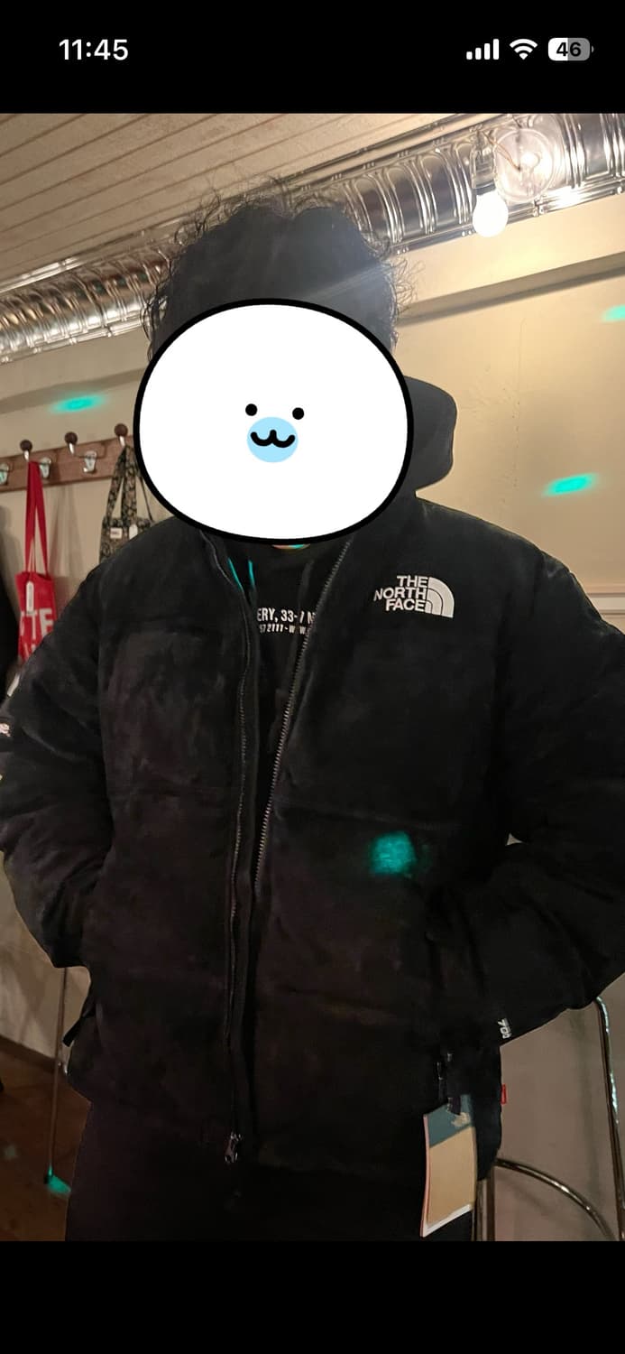 슈프림 x 노스페이스 스웨이드 눕시 자켓 블랙 - 23FW 상품이미지6