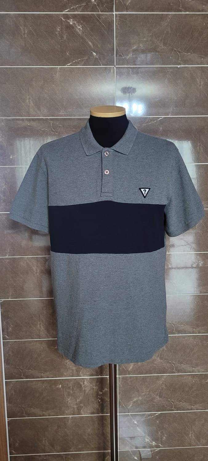 👔남성L사이즈👔GUESS 반팔 카라티 그레이/네이비 상품이미지2