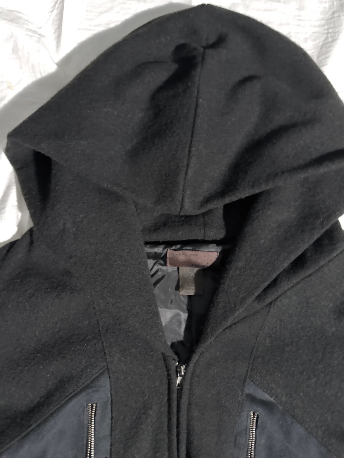 nuďé 딥 후드 크롭컷 울 자켓 상품이미지5