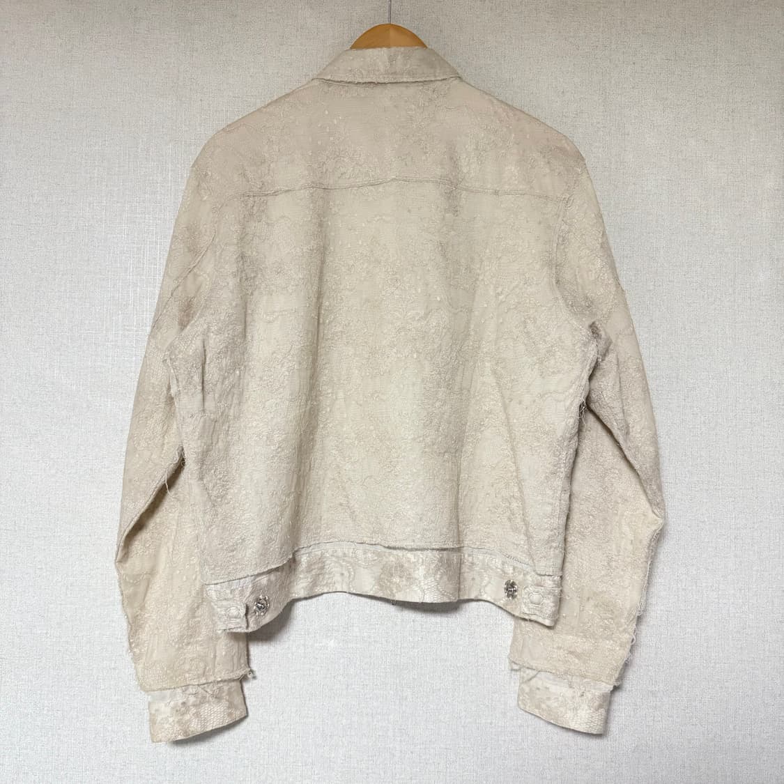 [S]미도리카와 22SS 컷오프 오간자 플라워 레이스 블루종 상품이미지6