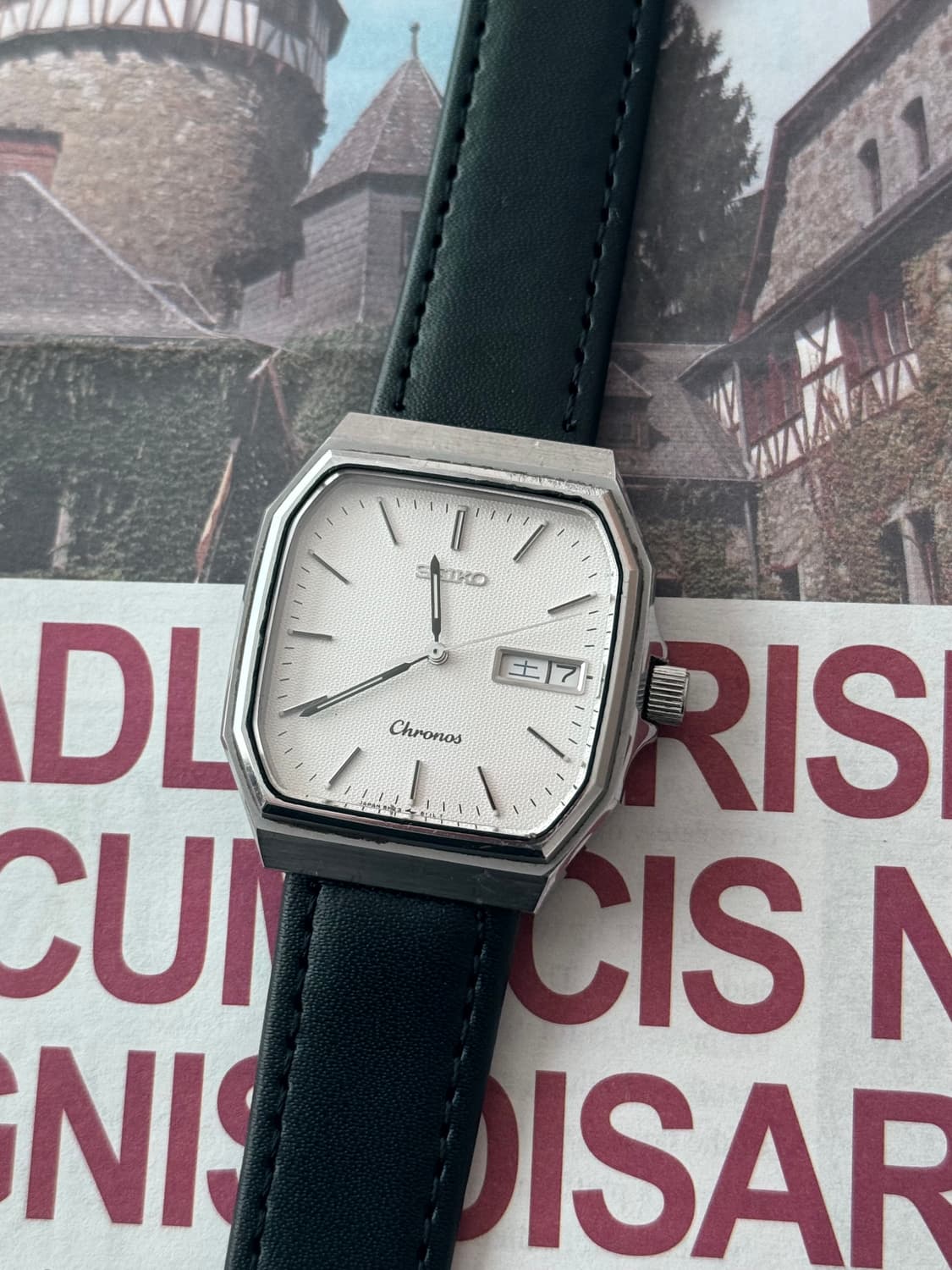 세이코 Seiko Chronos 팔각 스퀘어 데이데이트 상품이미지1