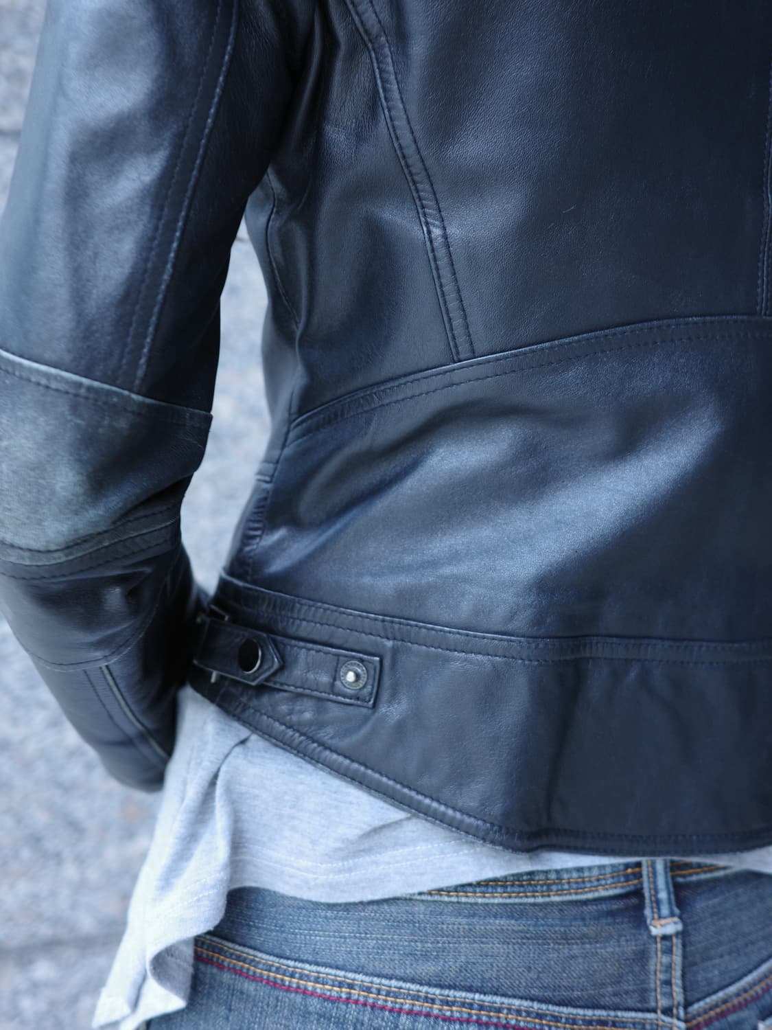 빈티지 블랙 리얼레더 양가죽 라이더 자켓 상품이미지9