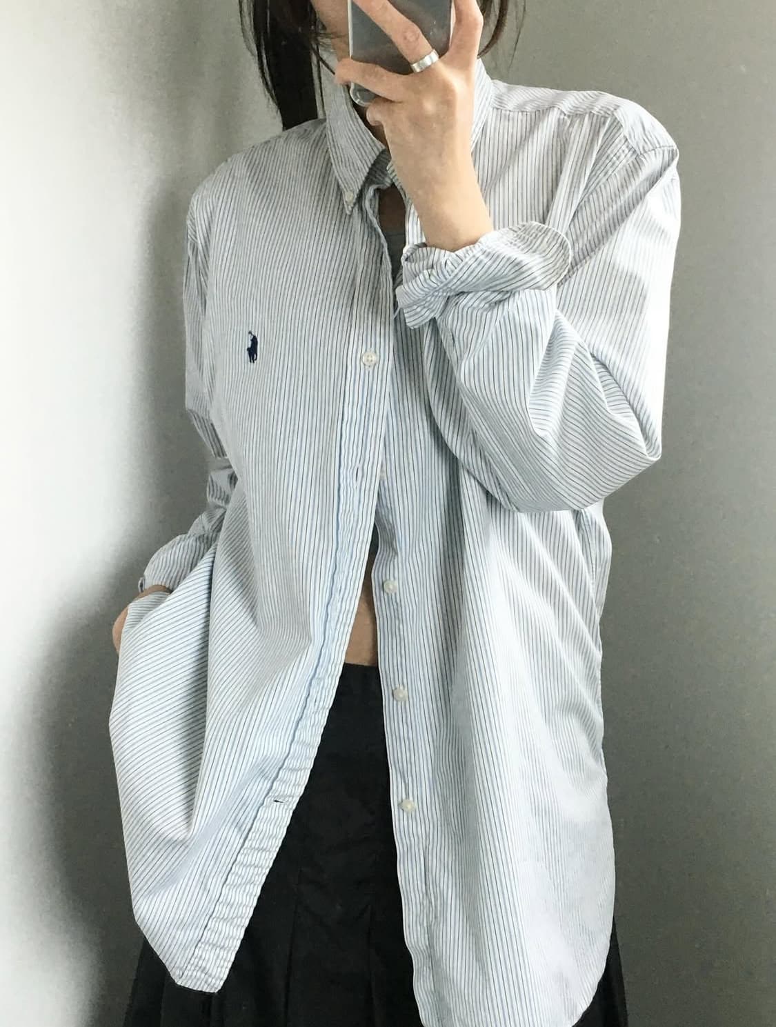 Polo 폴로 랄프로렌 스카이블루컬러 스트라이프 셔츠 상품이미지1