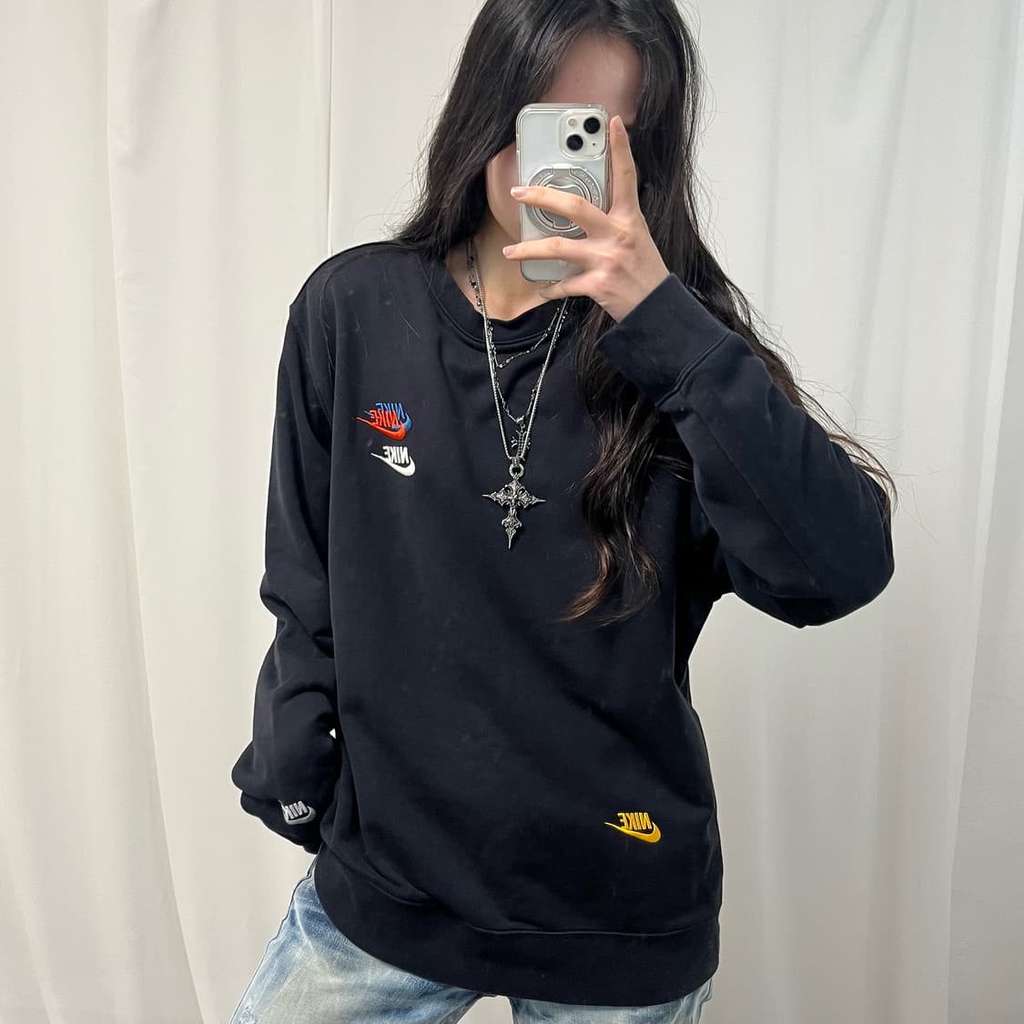 Nike Black Multi Logo Sweatshirt 상품이미지1