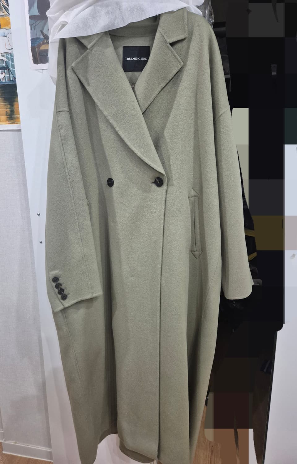 트리밍버드 Wide Long Coat 핸드메이드 와이드 롱코트 카키그레이 상품이미지2