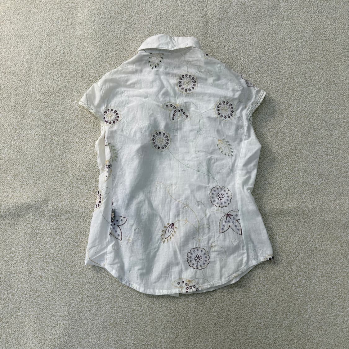 M 고급 여성 플라워 민소매 0225T1 상품이미지2