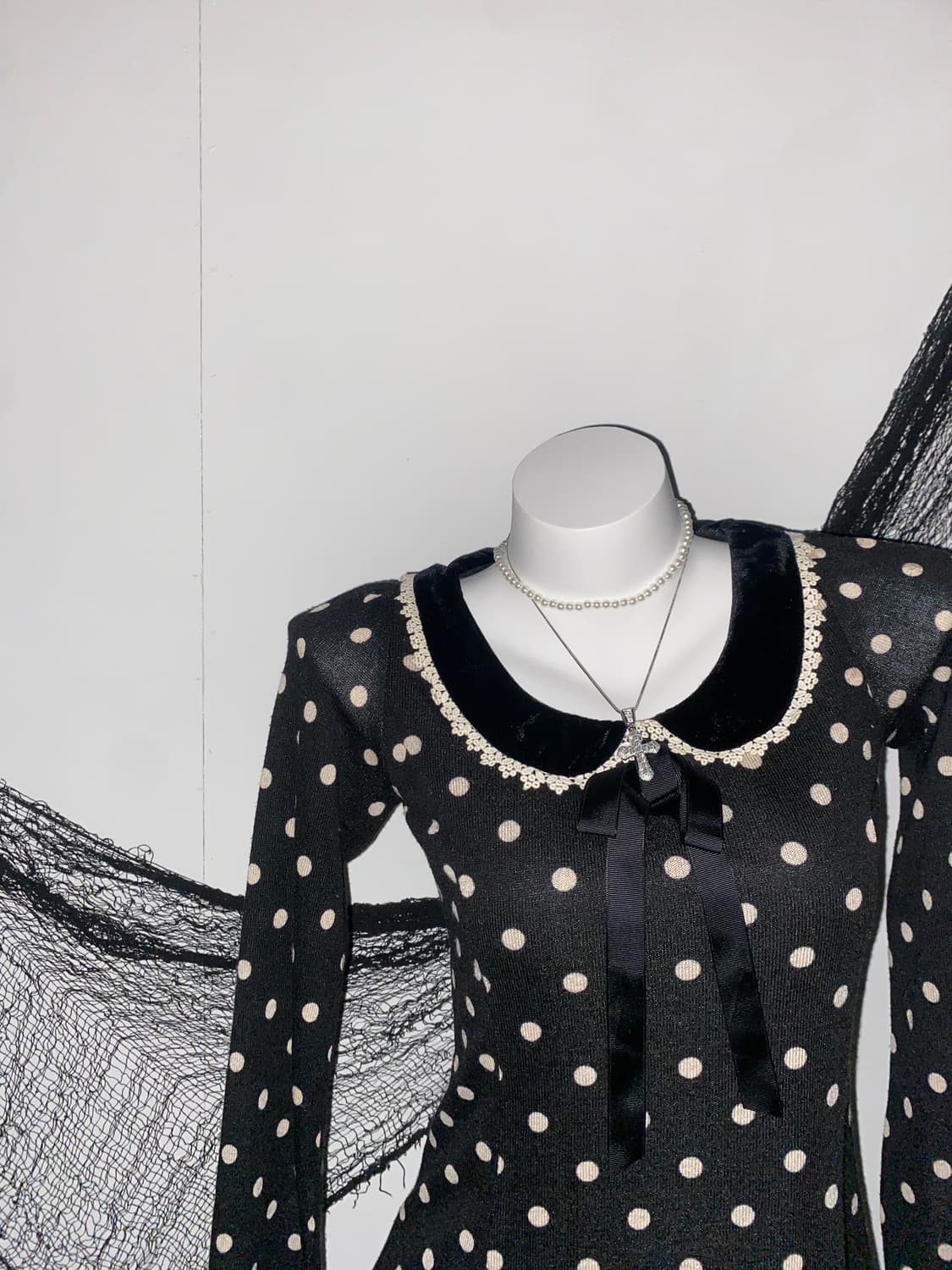 트랄랄라 도트 로걀 공겜여주 원피스 ໒꒱ 상품이미지4