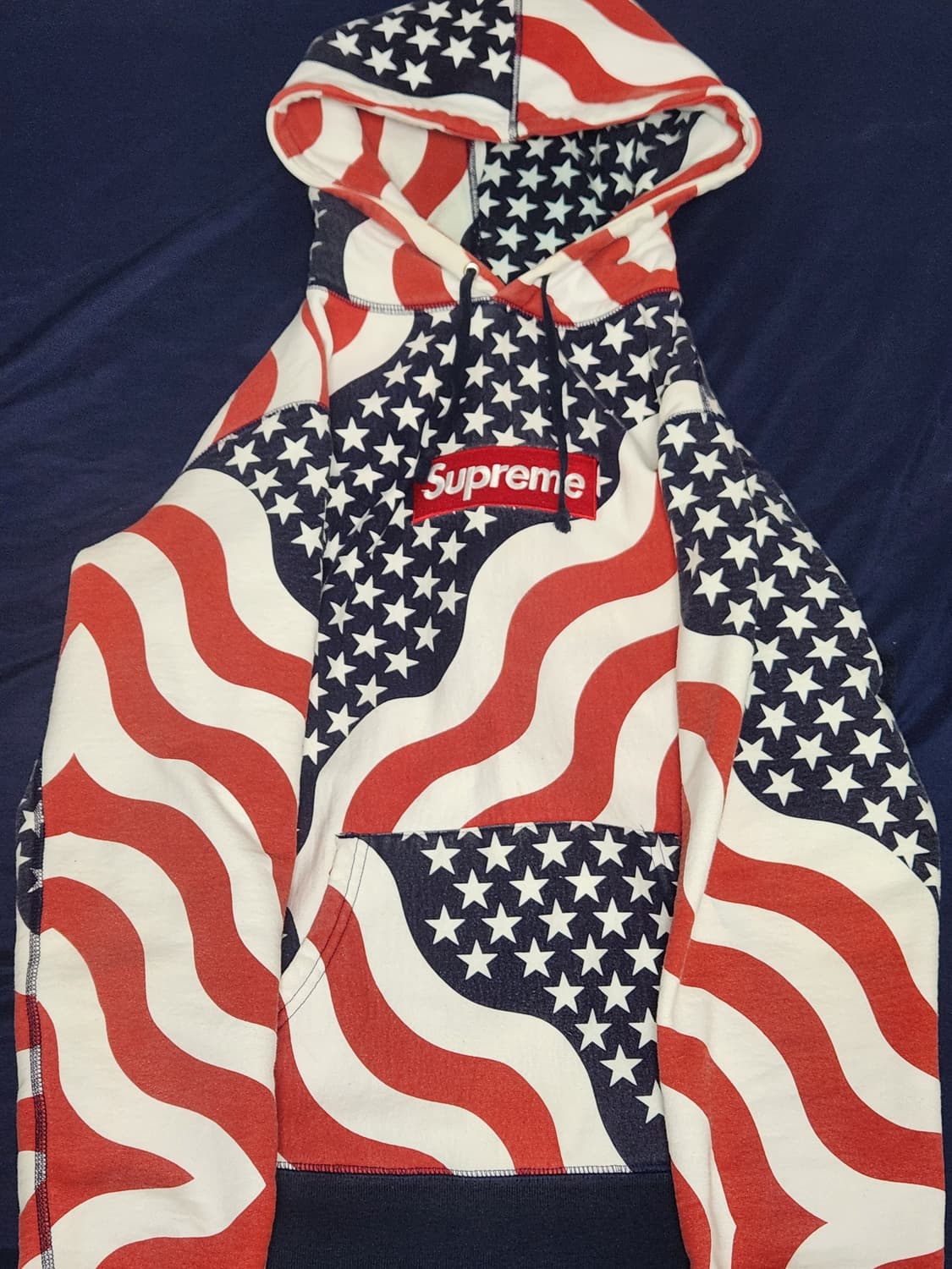 Supreme 14fw 성조기 박스로고 후드티M 상품이미지1