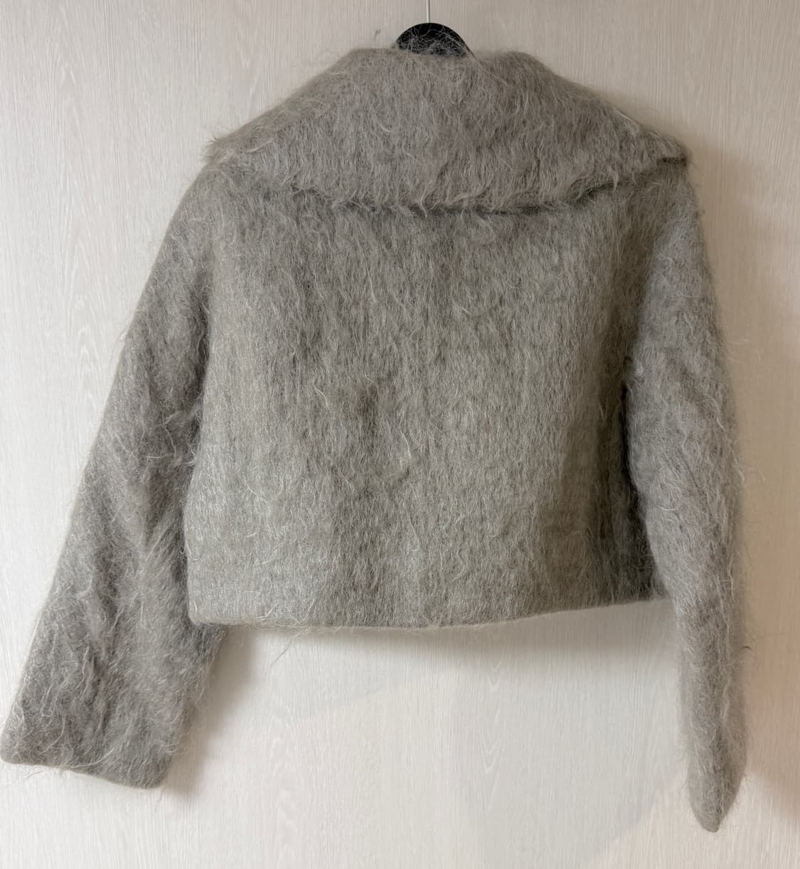 오브하트빈티지 양털모헤어 케이프카라 빈티지 크롭 자켓 + 가방set 상품이미지4