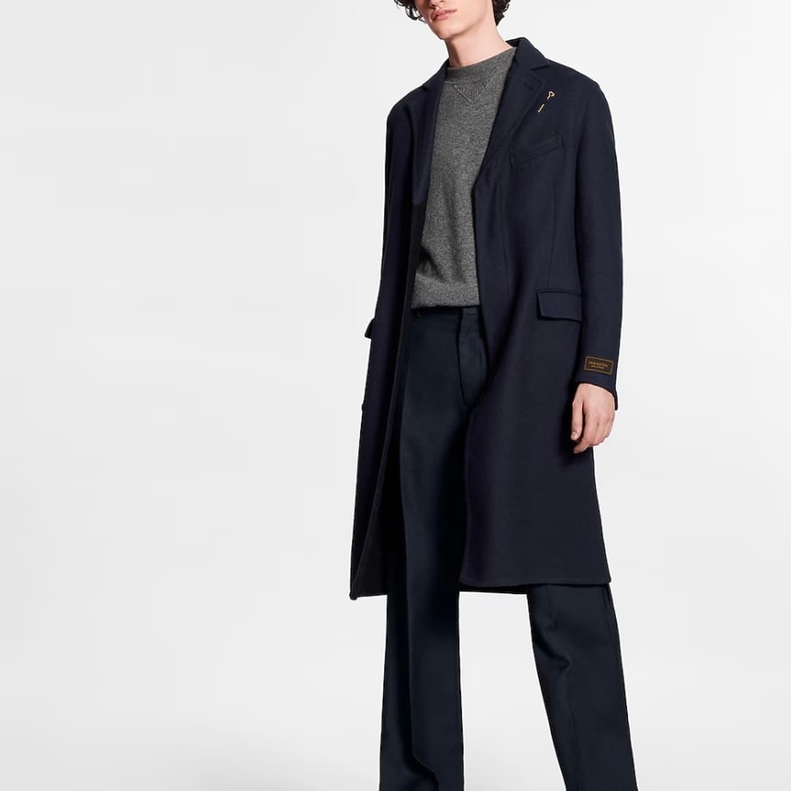 [S+급/52] 루이비통 모노그램 더블 페이스 울 코트 자켓 다크네이비 상품이미지10