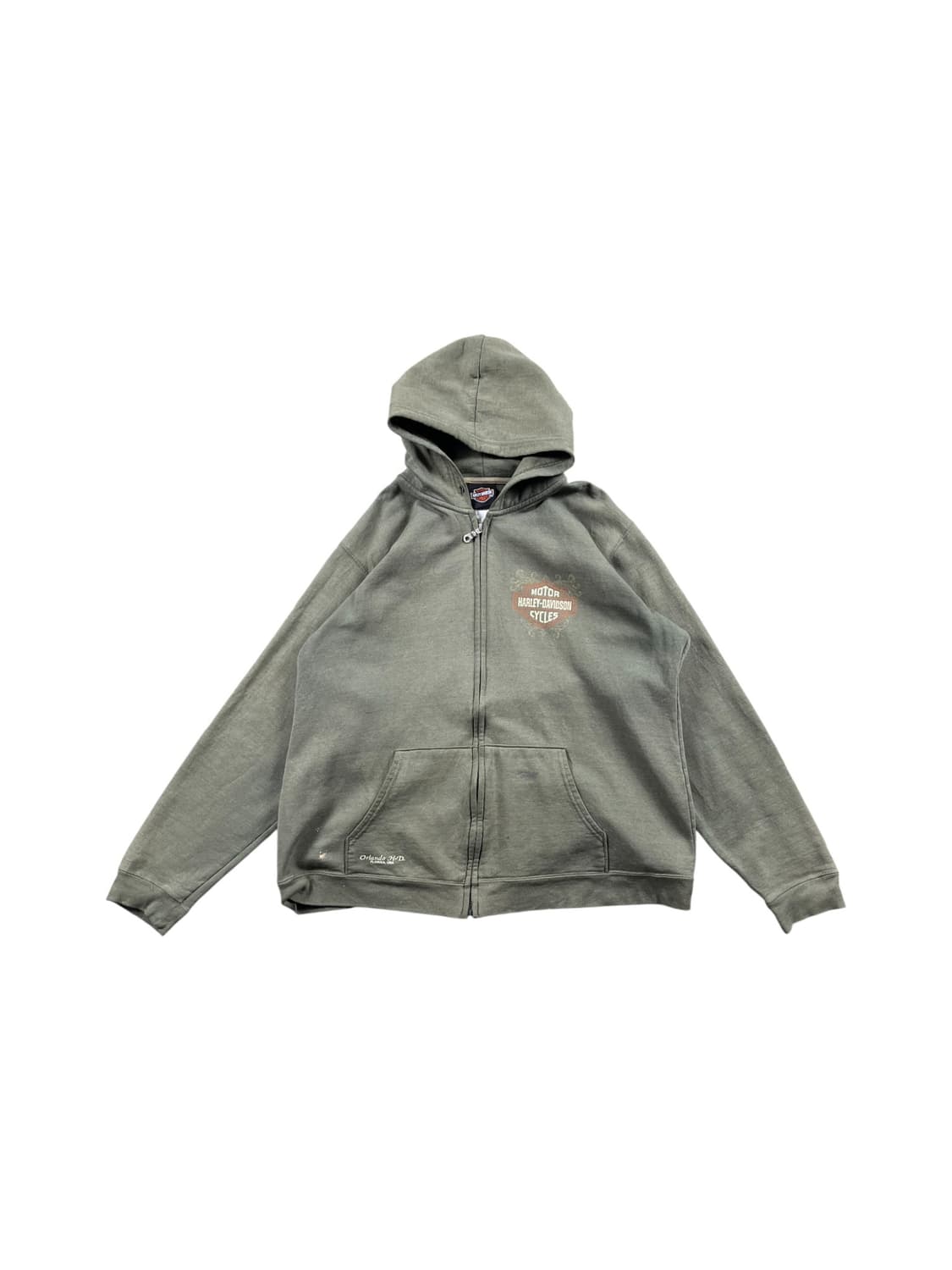 할리 데이비슨 카키 컬러 후드집업 상품이미지1