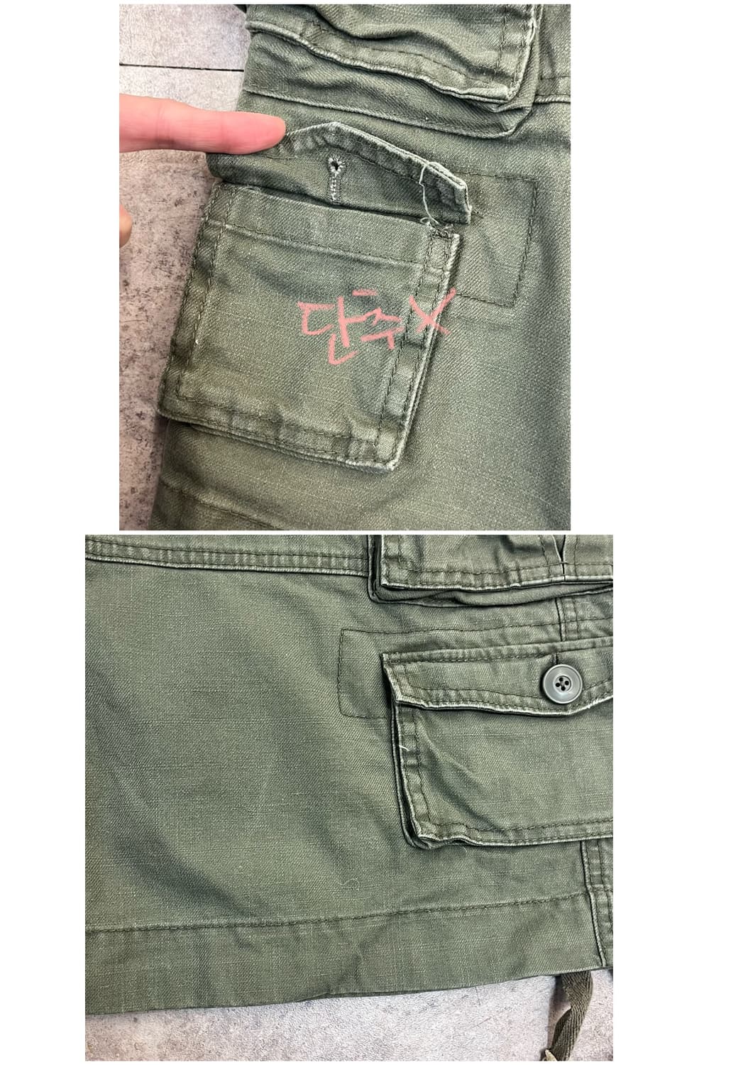 빈티지 아메리칸 카고 하프 팬츠 카키 2XL #csz3487 상품이미지6