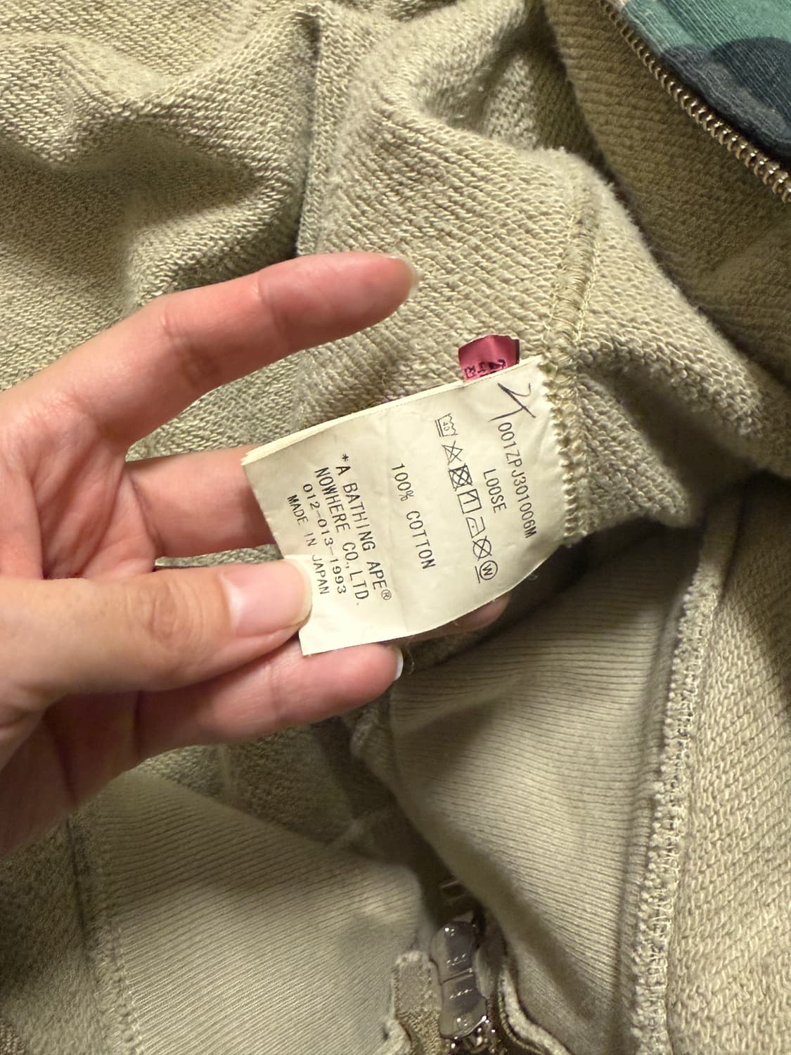 베이프 카모 후드집업 상품이미지4