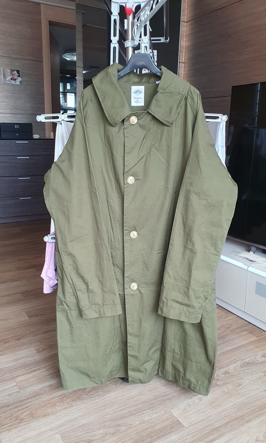 단톤 올리브 발마칸 코트 40 상품이미지1