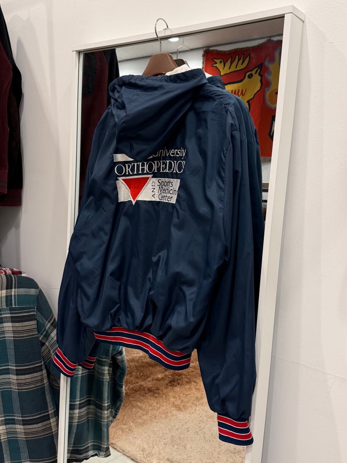 90s Holloway 나일론 쿼터 집업 아노락 후드 웜업 (USA) 상품이미지6