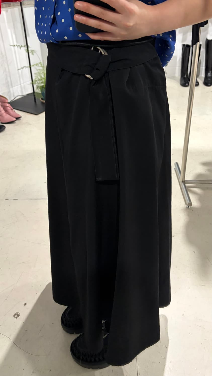 Belt Detail Flare Skirt 상품이미지4