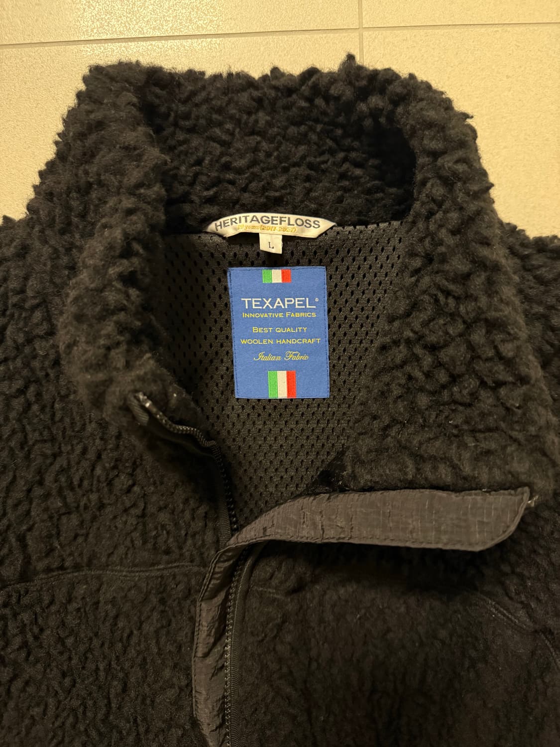 헤리티지플로스 플리스 베스트 블랙 L 상품이미지3