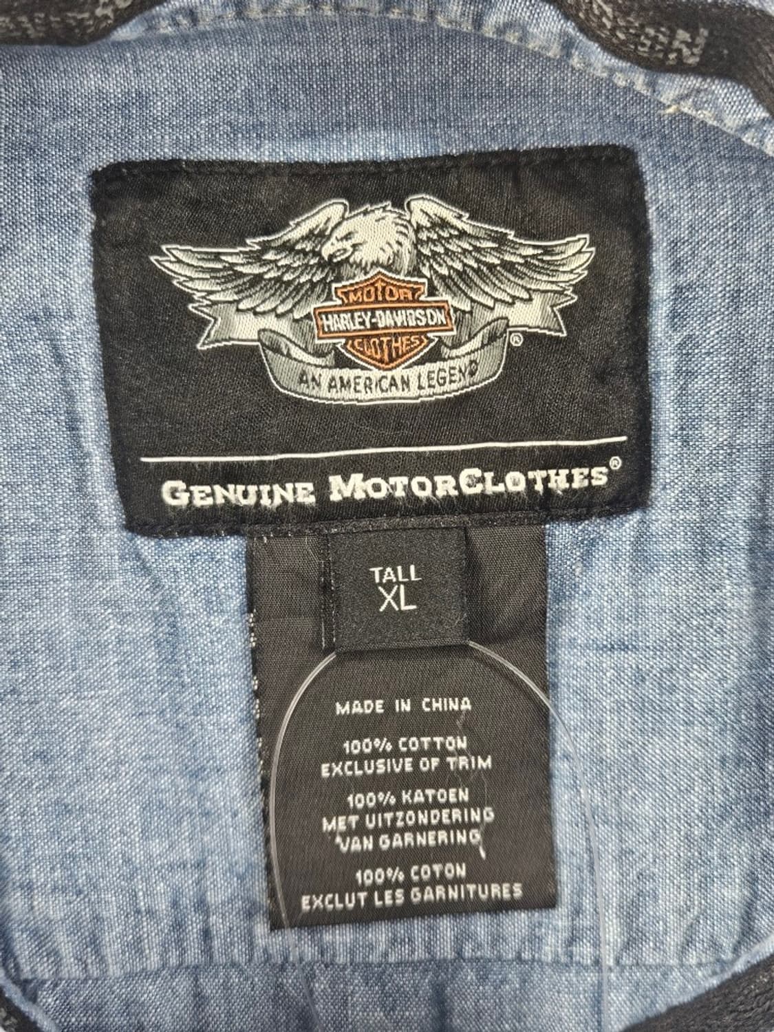 할리데이비슨 바 앤 실드 데님 하프 셔츠 ( XL ) / 11593 상품이미지7