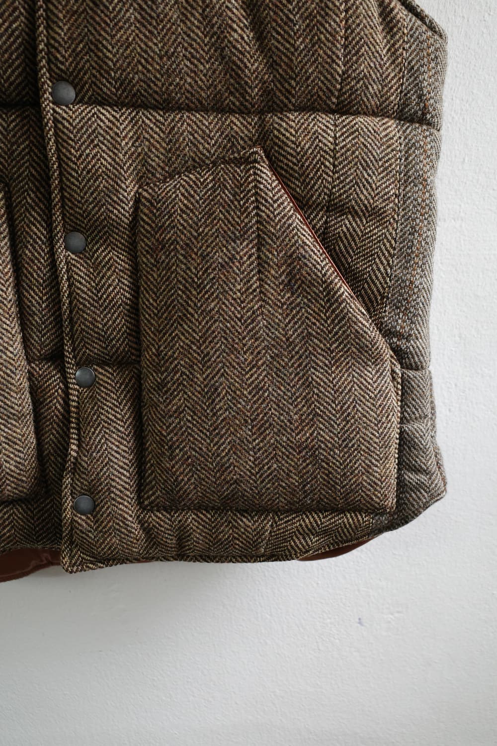 해리스 트위드 다운 베스트 상품이미지3