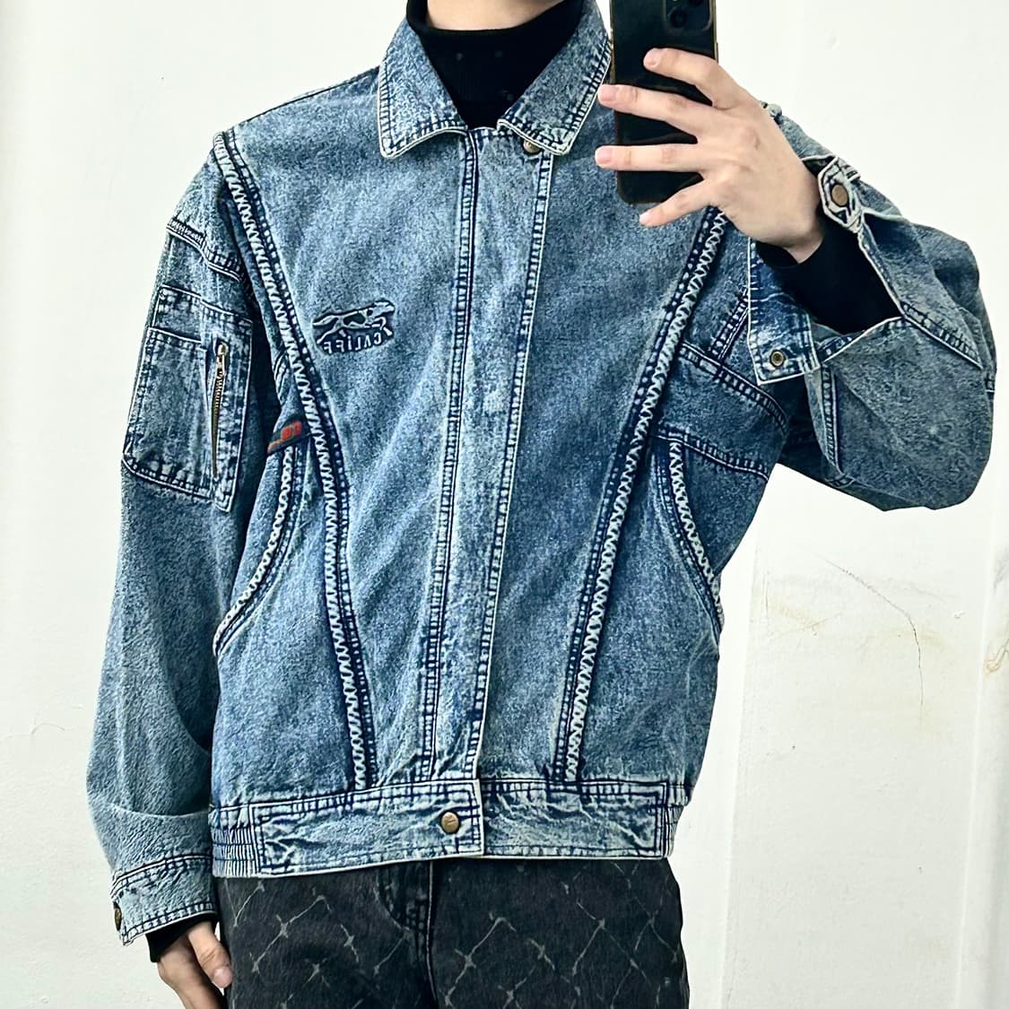 CALIFF 아이스 워시드 데님 봄버 자켓 상품이미지2