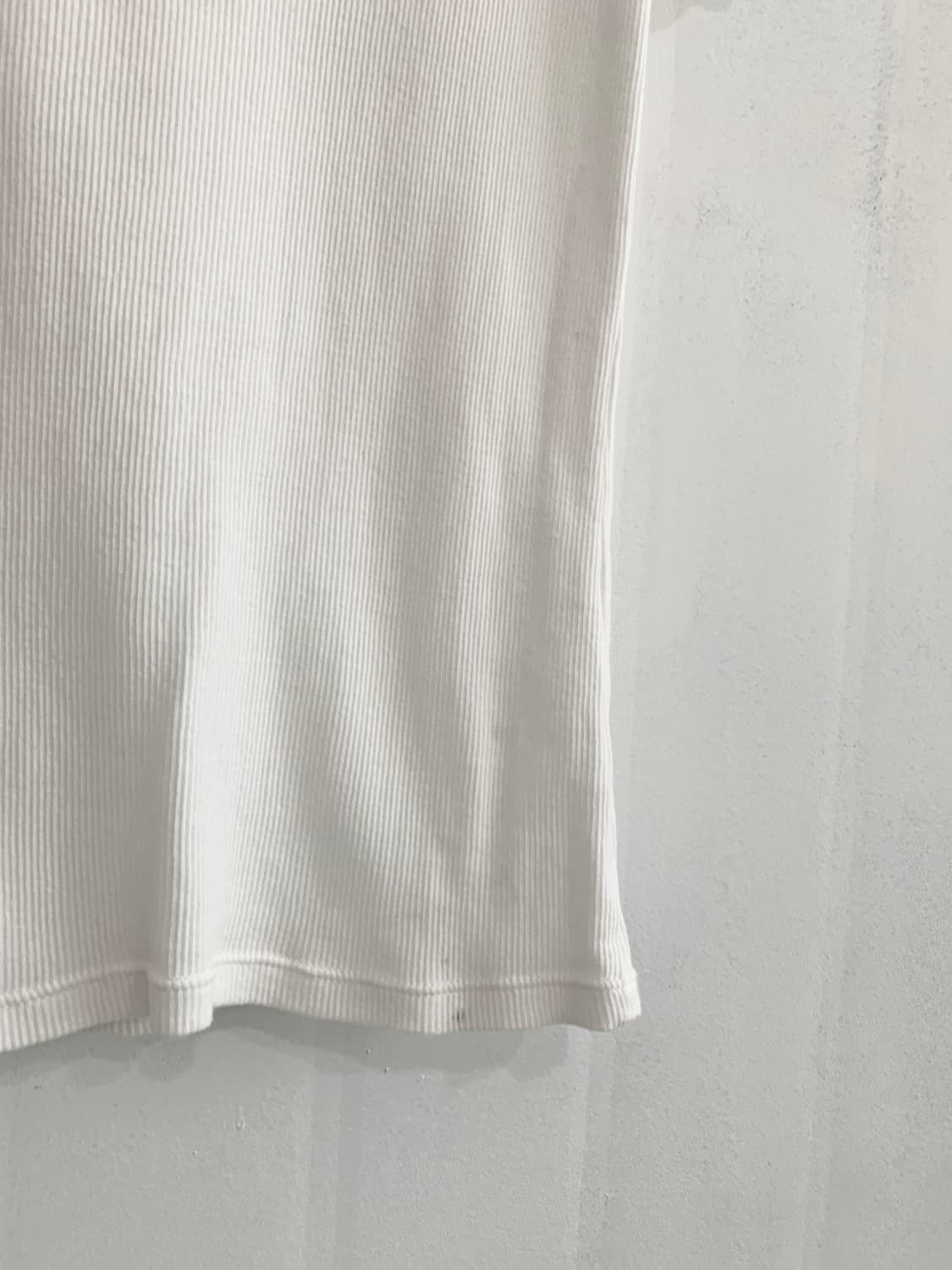 White Lovely Ribbed Short Sleeve Top 상품이미지9