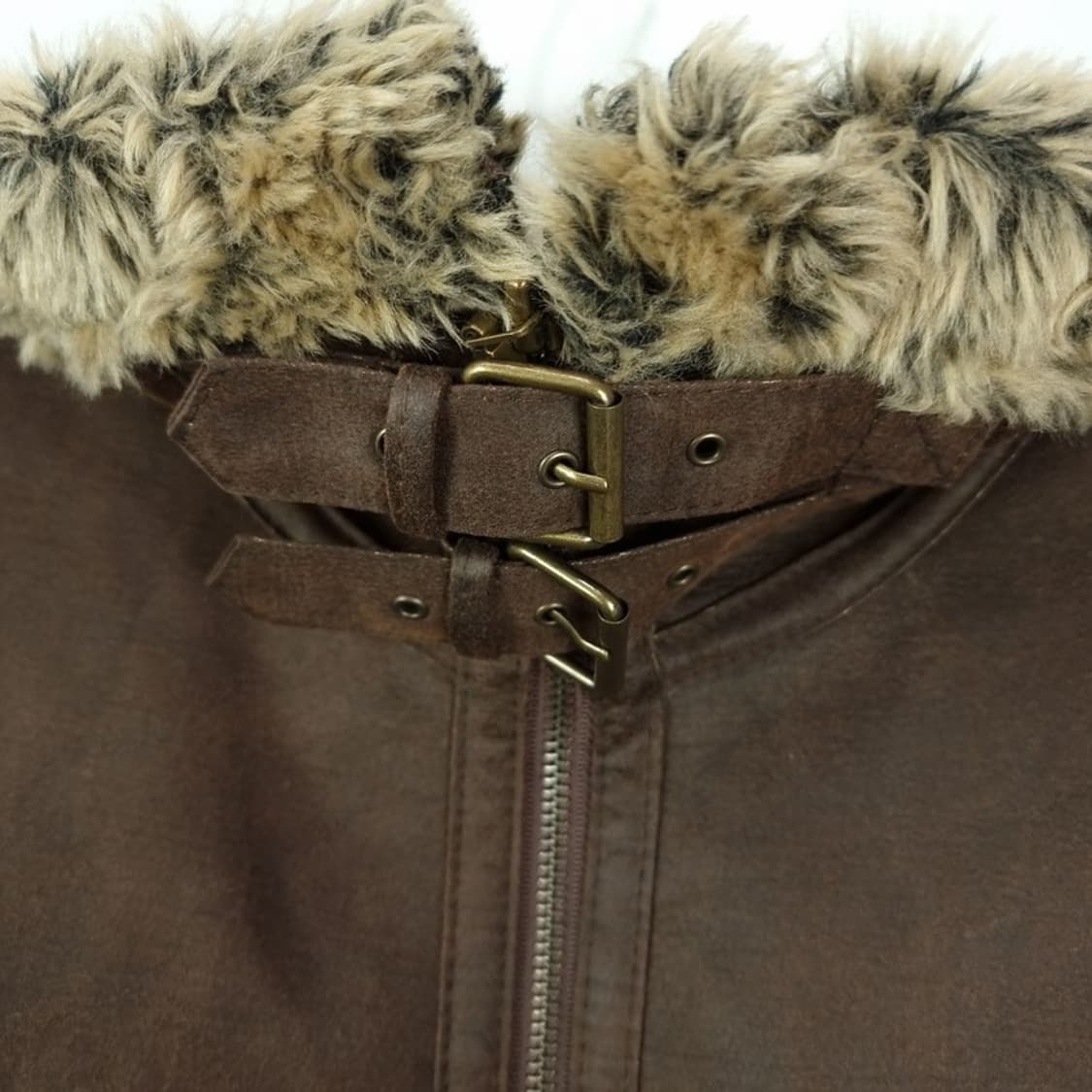 [티엔지티] 누벅 가죽 무스탕 자켓 브라운 M18510 상품이미지7