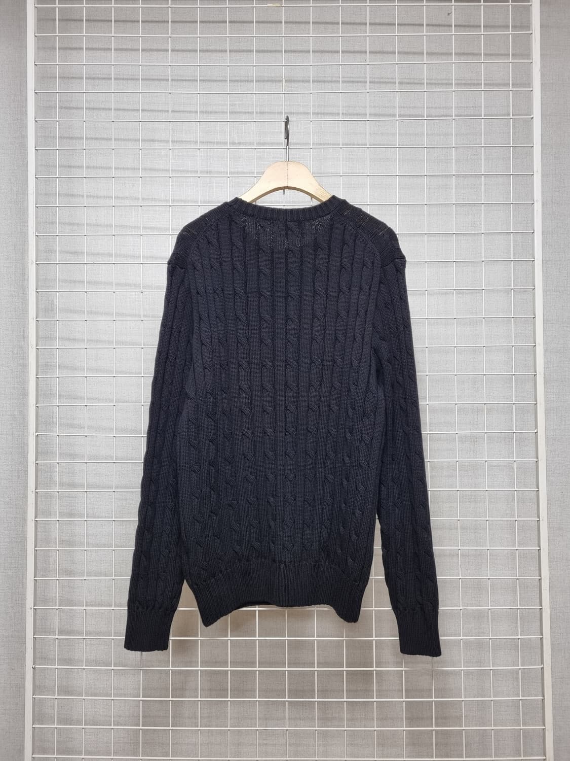 (택포) 폴로 케이블 니트 M(새상품급)블랙 상품이미지2